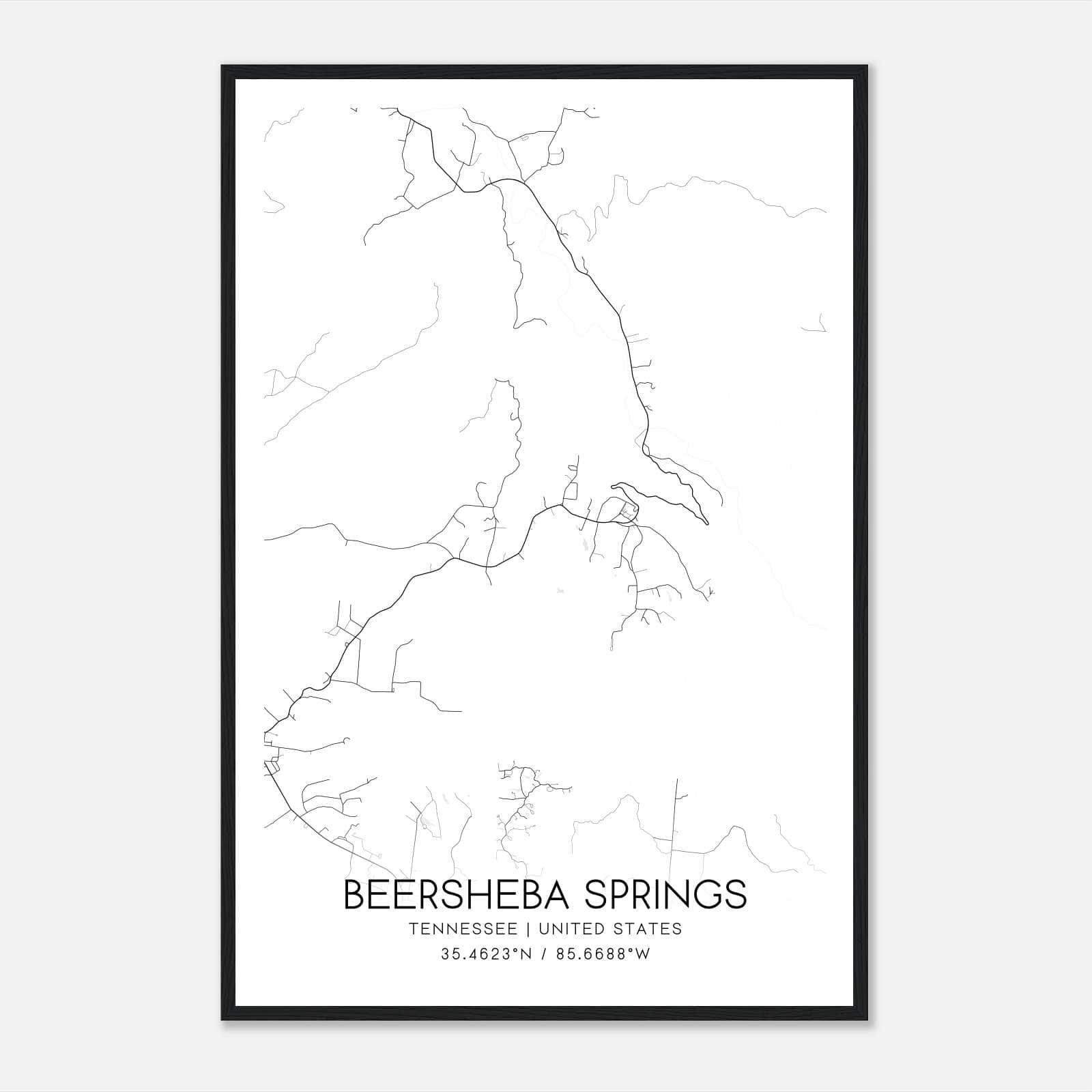 Beersheba Springs Tennessee Map Poster, Modern Home Decor Wall Art Print Beersheba Springs Tennessee Map Poster, Modern Home Decor Wall Art Print