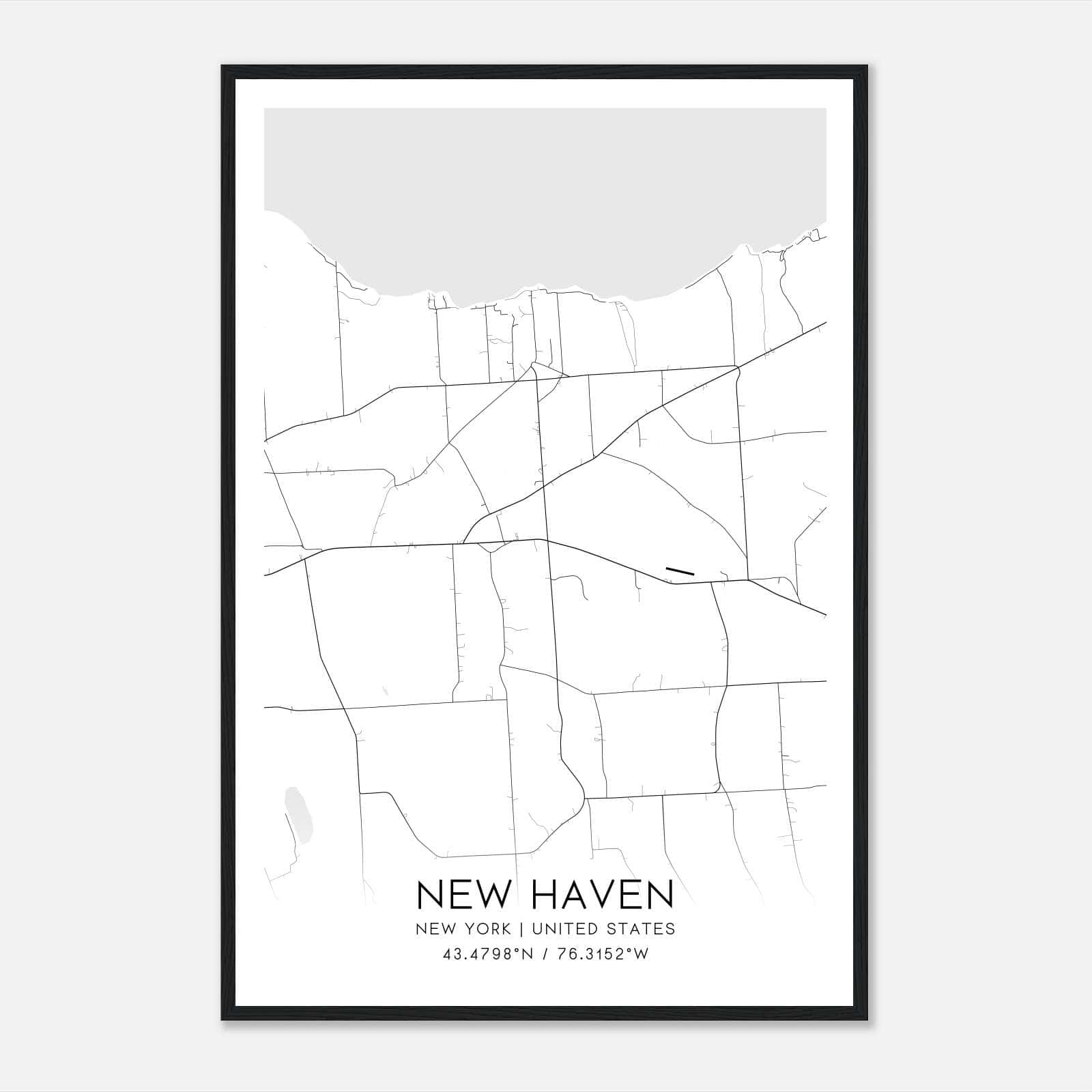 New Haven New York Map Poster, Modern Home Decor Wall Art Print New Haven New York Map Poster, Modern Home Decor Wall Art Print