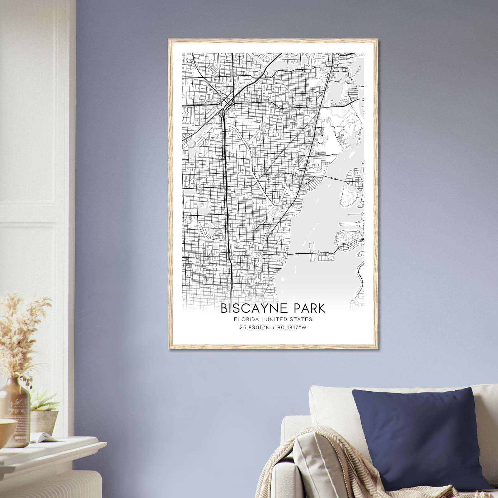 Deerfield Kansas Map Poster, Modern Home Decor Wall Art Print (Copy)