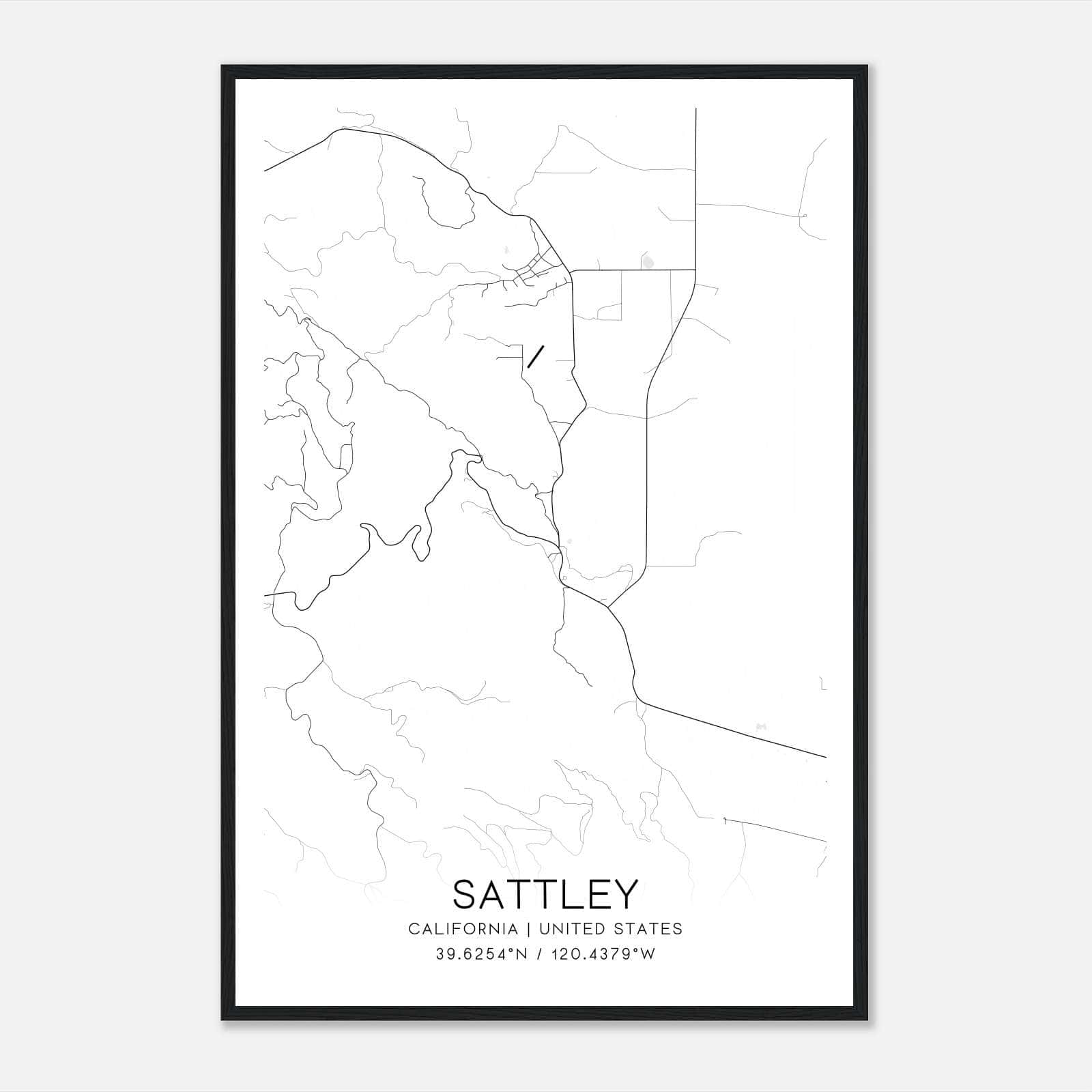Sattley California Map Poster, Modern Home Decor Wall Art Print Sattley California Map Poster, Modern Home Decor Wall Art Print