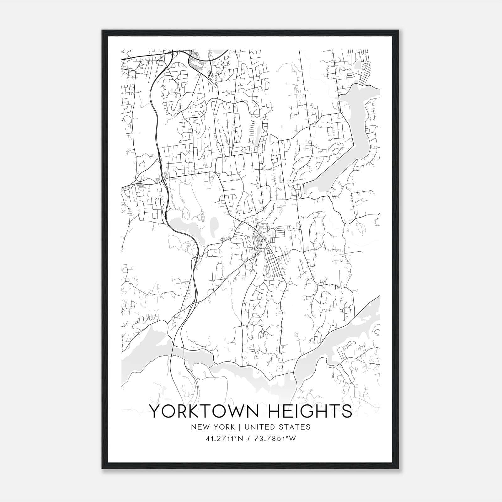 Yorktown Heights New York Map Poster, Modern Home Decor Wall Art Print Yorktown Heights New York Map Poster, Modern Home Decor Wall Art Print