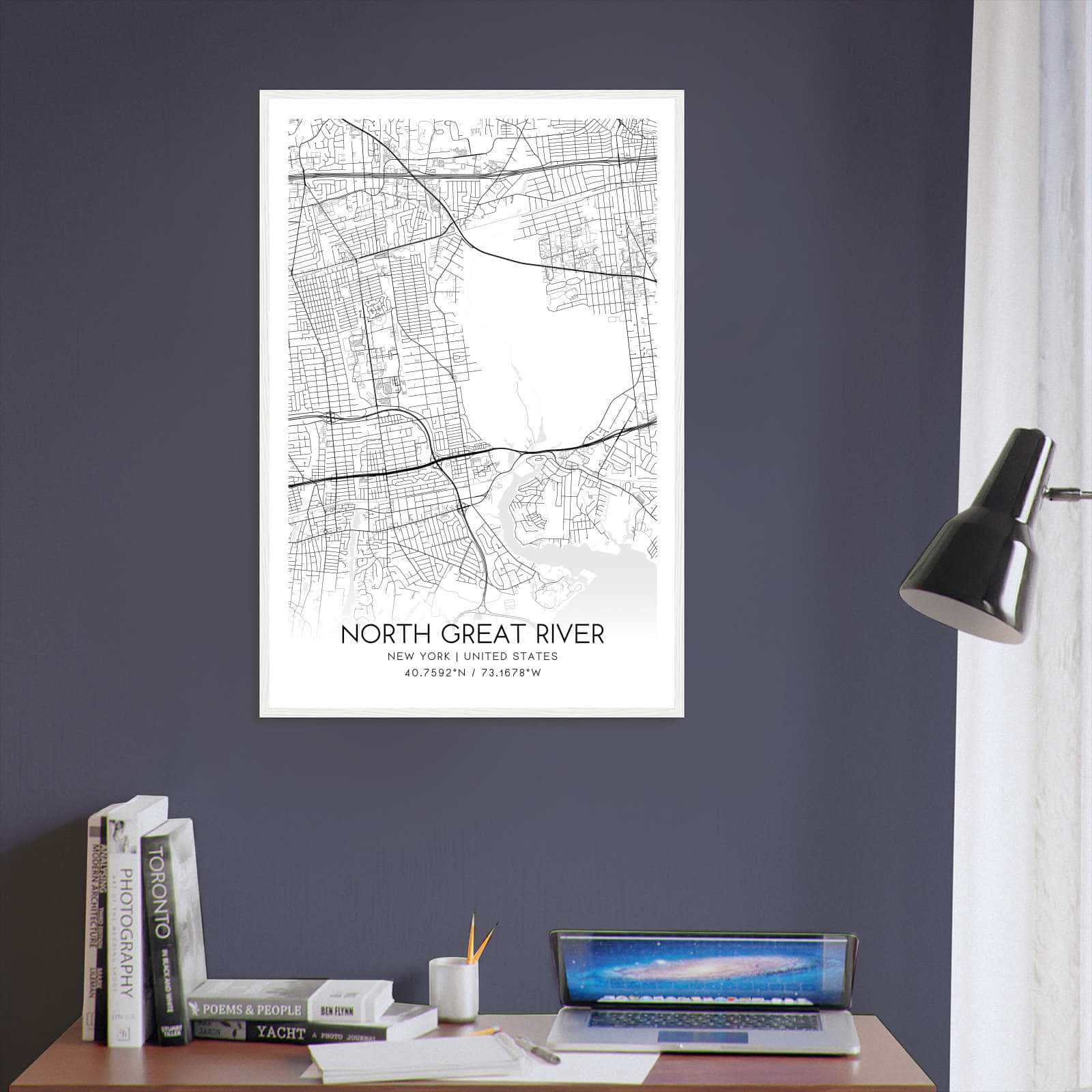 Deerfield Kansas Map Poster, Modern Home Decor Wall Art Print (Copy)