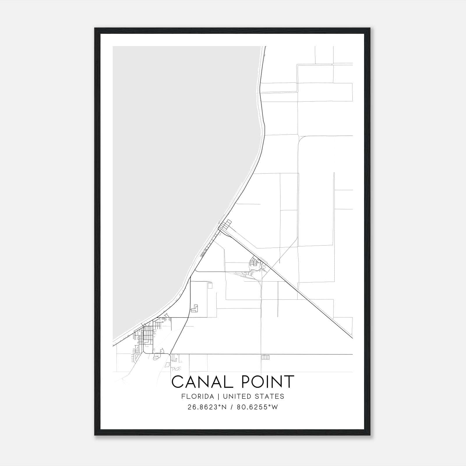 Canal Point Florida Map Poster, Modern Home Decor Wall Art Print Canal Point Florida Map Poster, Modern Home Decor Wall Art Print