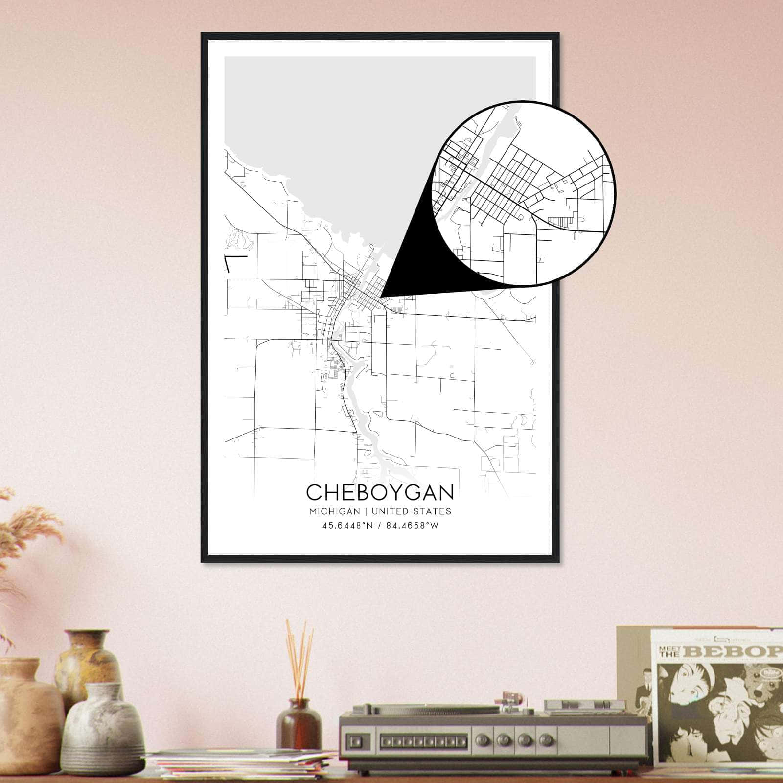 Deerfield Kansas Map Poster, Modern Home Decor Wall Art Print (Copy)