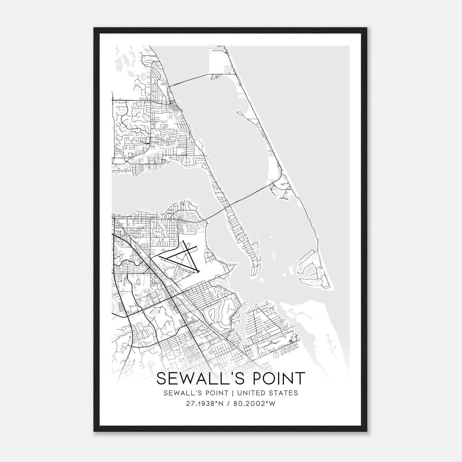 Sewall’s Point Sewall’s Point Map Poster, Modern Home Decor Wall Art Print Sewall’s Point Sewall’s Point Map Poster, Modern Home Decor Wall Art Print