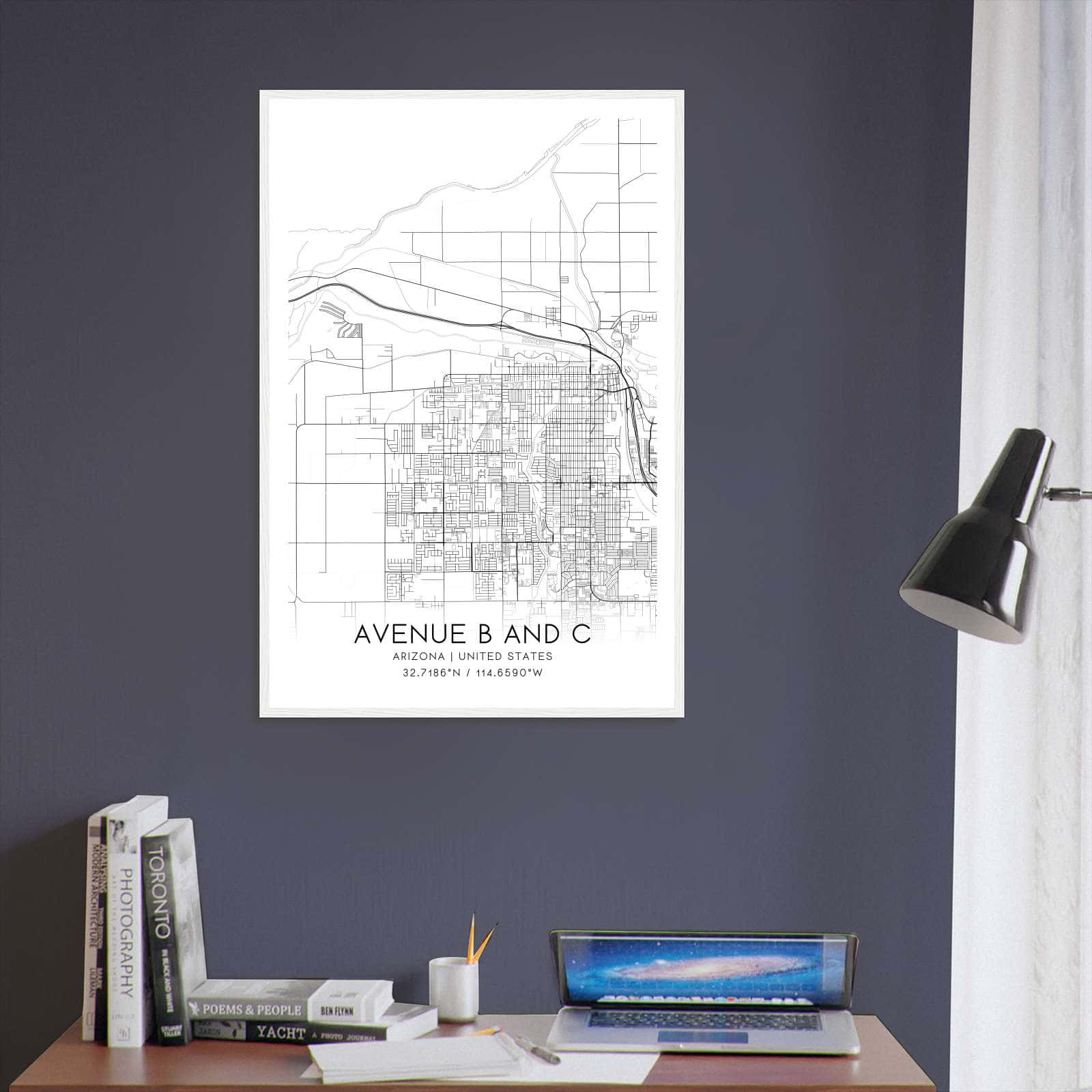 Deerfield Kansas Map Poster, Modern Home Decor Wall Art Print (Copy)