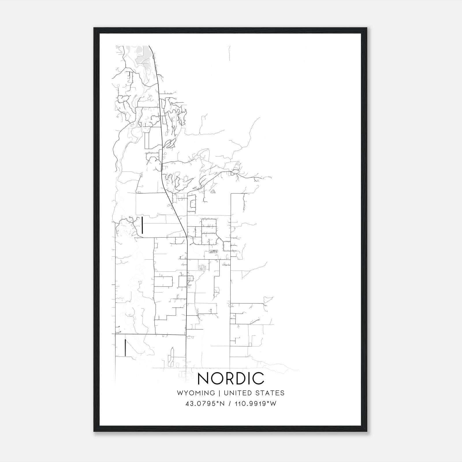 Nordic Wyoming Map Poster, Modern Home Decor Wall Art Print Nordic Wyoming Map Poster, Modern Home Decor Wall Art Print