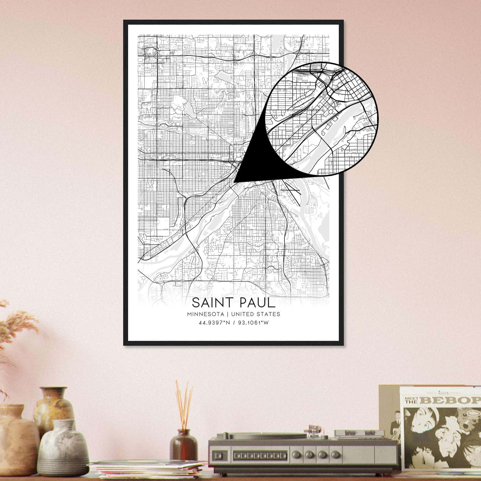 Deerfield Kansas Map Poster, Modern Home Decor Wall Art Print (Copy)