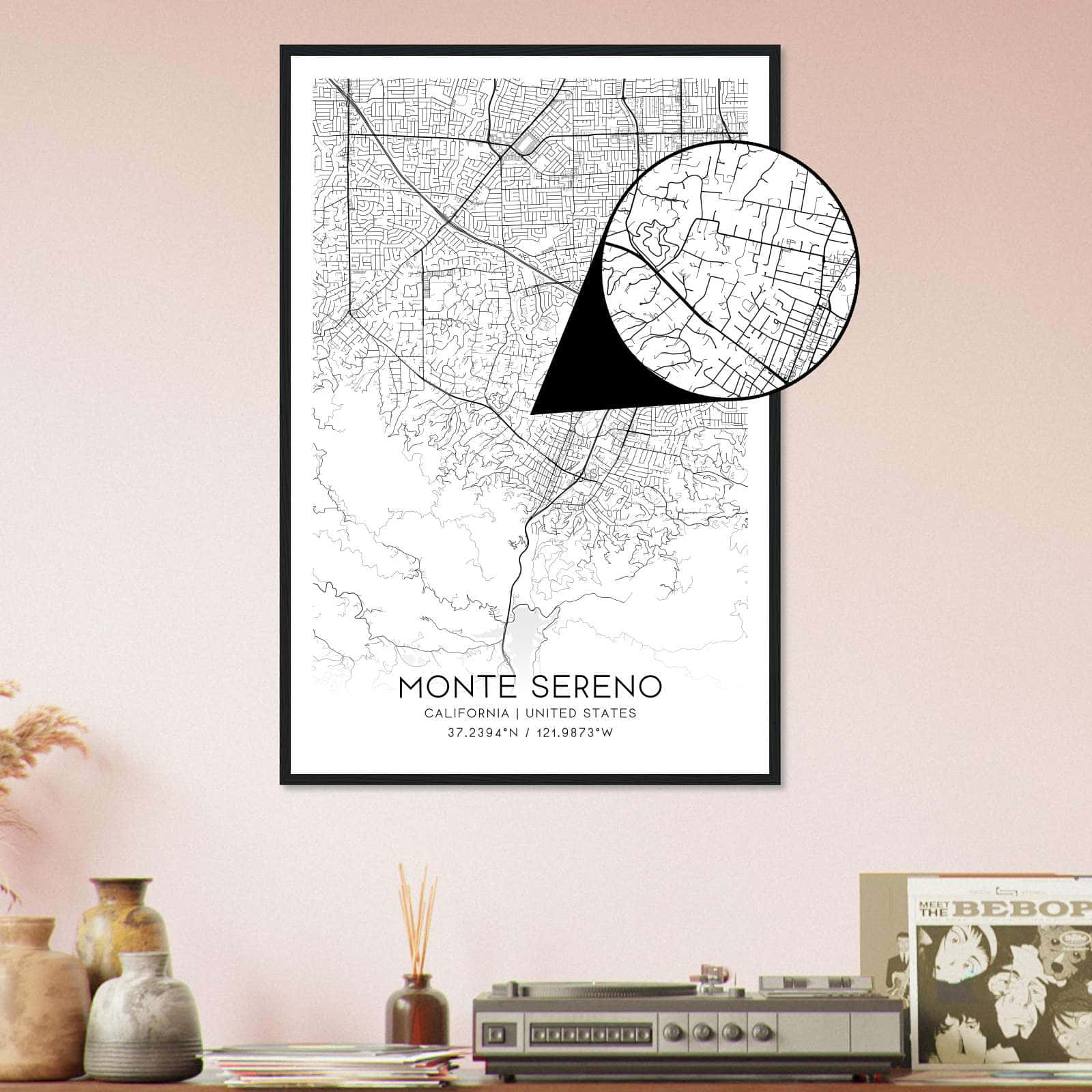Deerfield Kansas Map Poster, Modern Home Decor Wall Art Print (Copy)