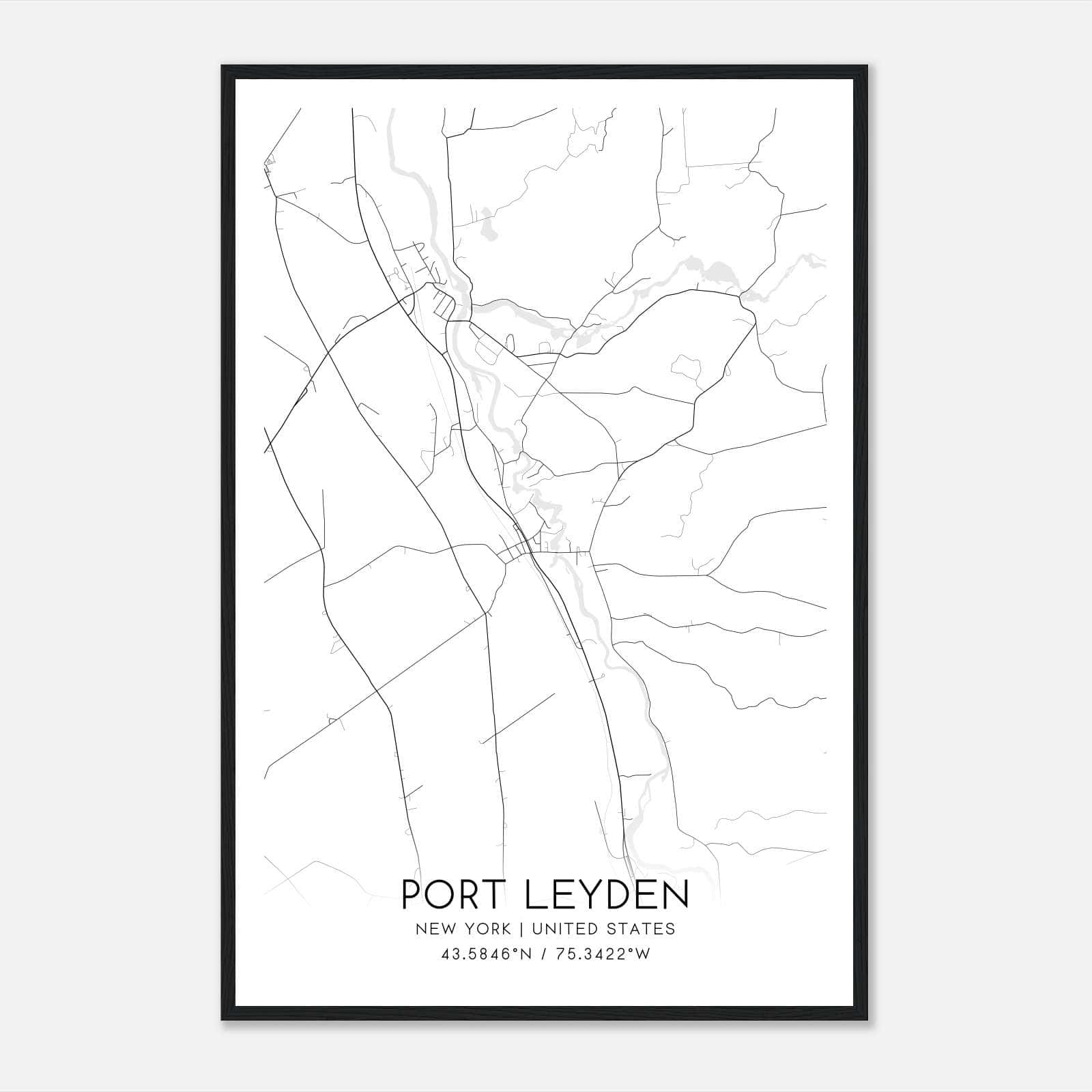 Port Leyden New York Map Poster, Modern Home Decor Wall Art Print Port Leyden New York Map Poster, Modern Home Decor Wall Art Print