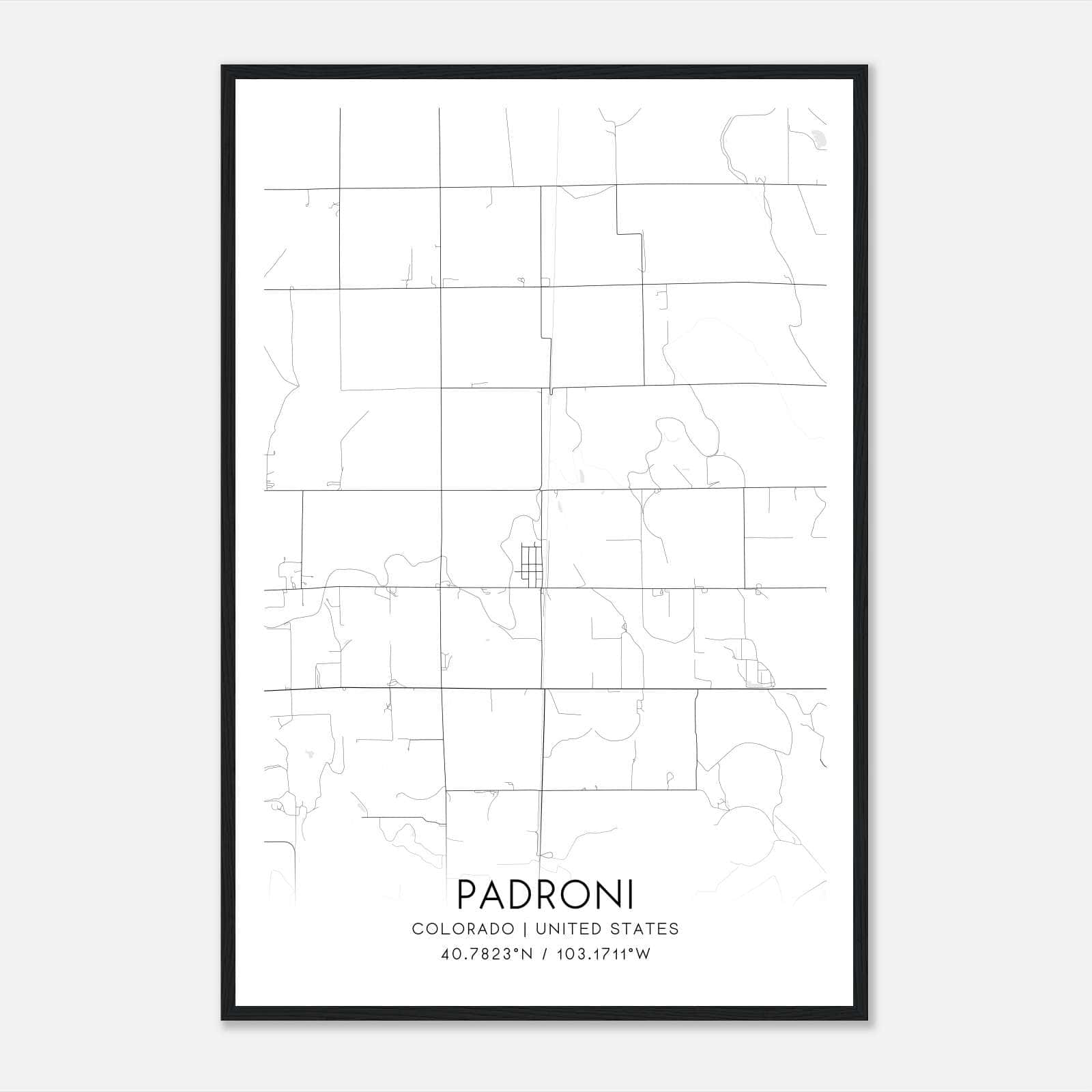 Padroni Colorado Map Poster, Modern Home Decor Wall Art Print Padroni Colorado Map Poster, Modern Home Decor Wall Art Print