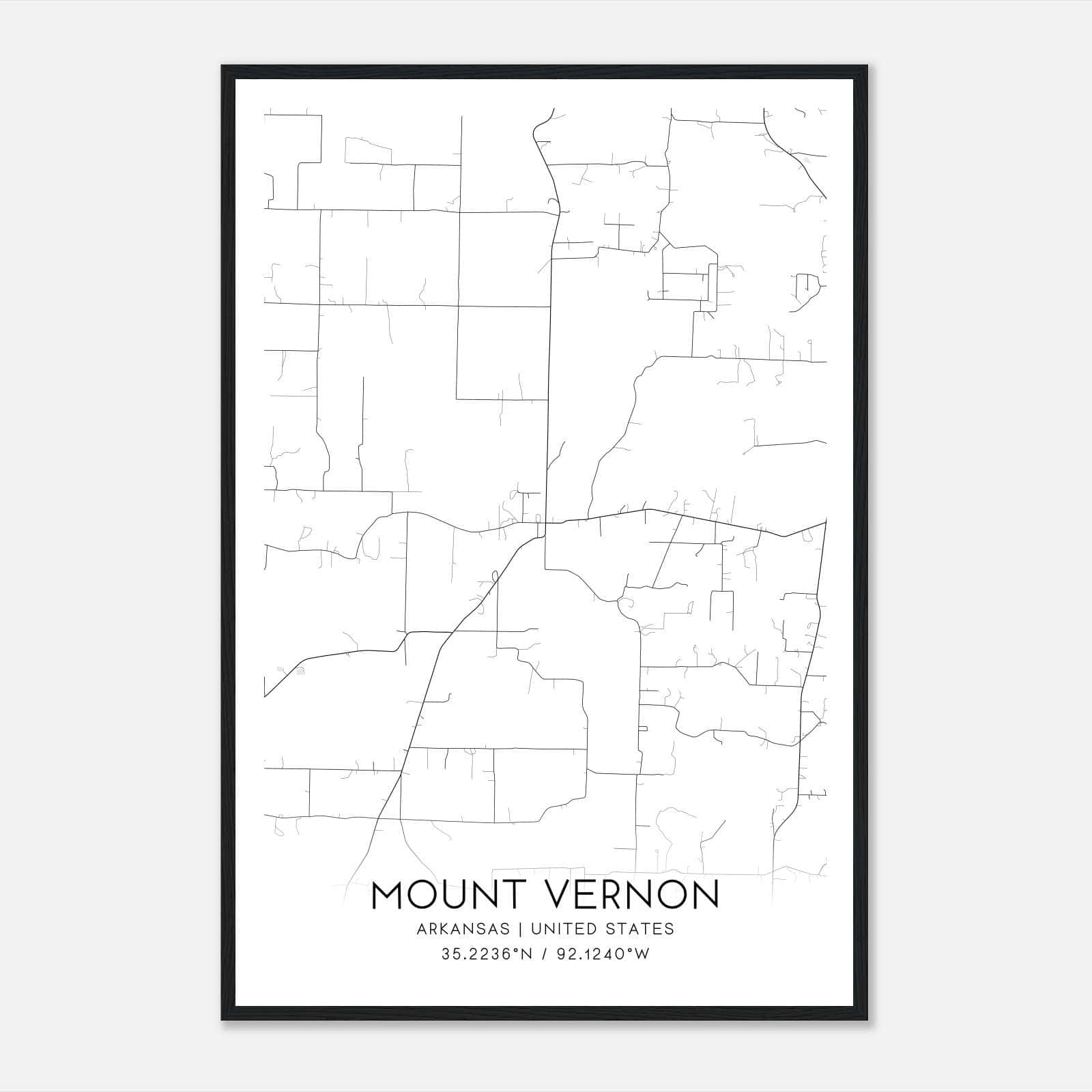 Mount Vernon Arkansas Map Poster, Modern Home Decor Wall Art Print Mount Vernon Arkansas Map Poster, Modern Home Decor Wall Art Print