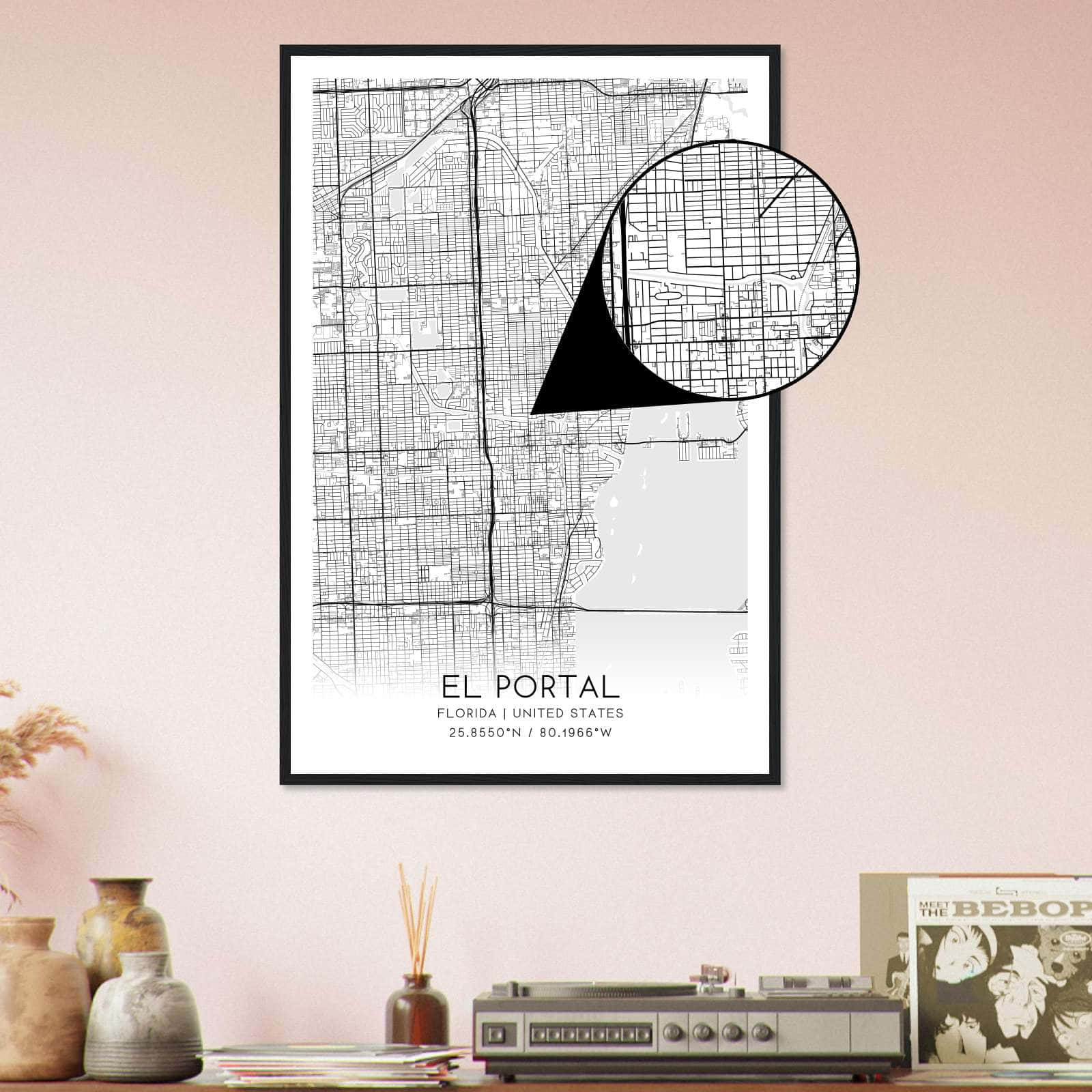 Deerfield Kansas Map Poster, Modern Home Decor Wall Art Print (Copy)