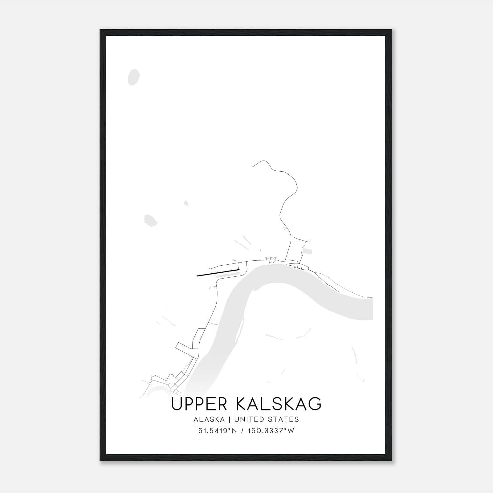 Upper Kalskag Alaska Map Poster, Modern Home Decor Wall Art Print Upper Kalskag Alaska Map Poster, Modern Home Decor Wall Art Print