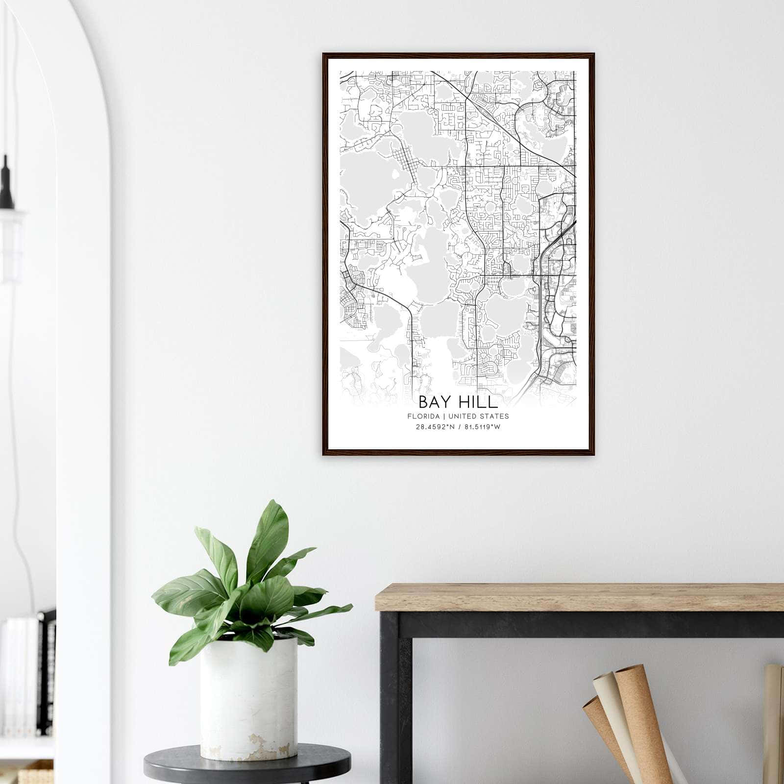 Deerfield Kansas Map Poster, Modern Home Decor Wall Art Print (Copy)