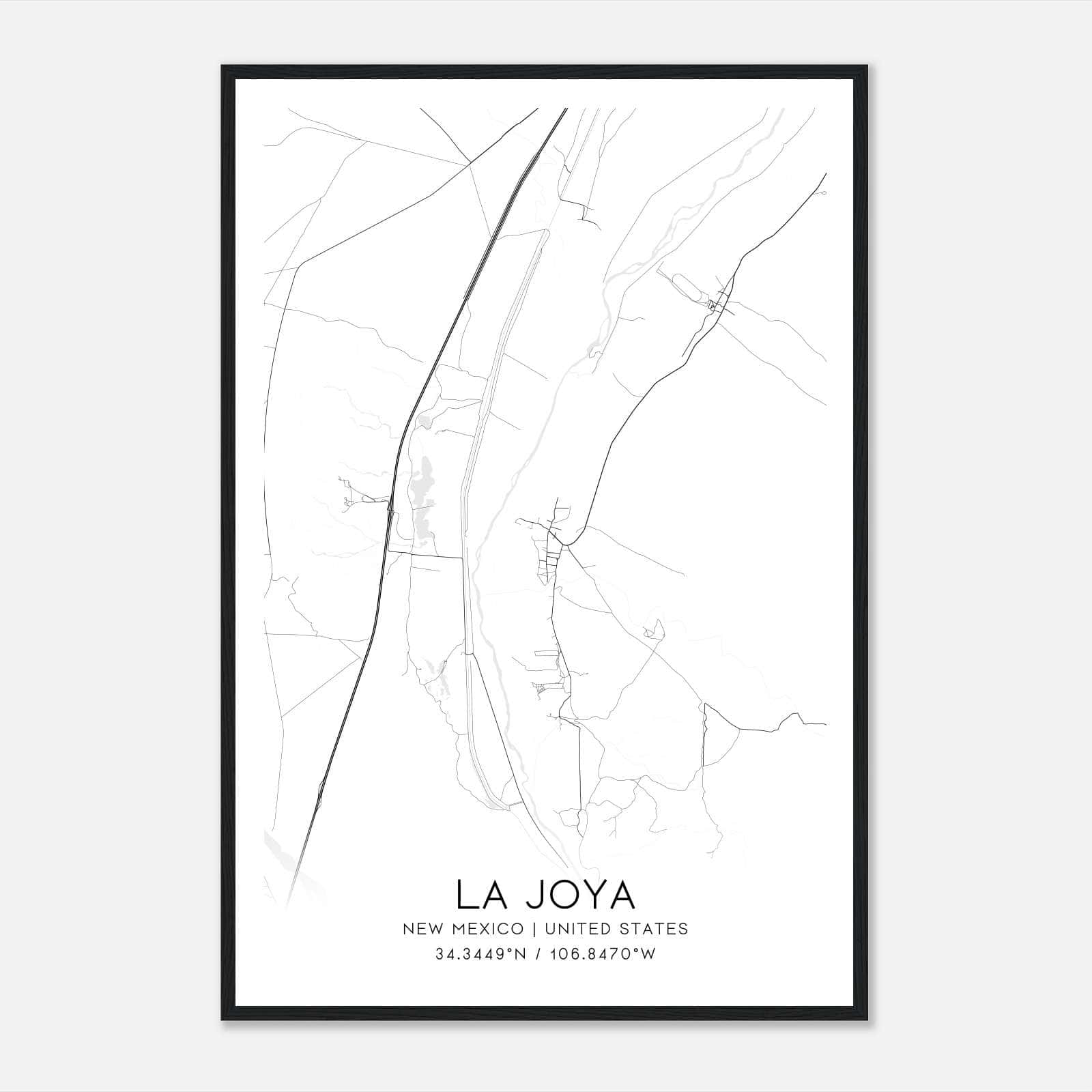 La Joya New Mexico Map Poster, Modern Home Decor Wall Art Print La Joya New Mexico Map Poster, Modern Home Decor Wall Art Print