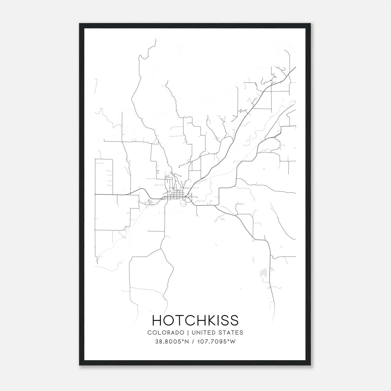 Hotchkiss Colorado Map Poster, Modern Home Decor Wall Art Print Hotchkiss Colorado Map Poster, Modern Home Decor Wall Art Print