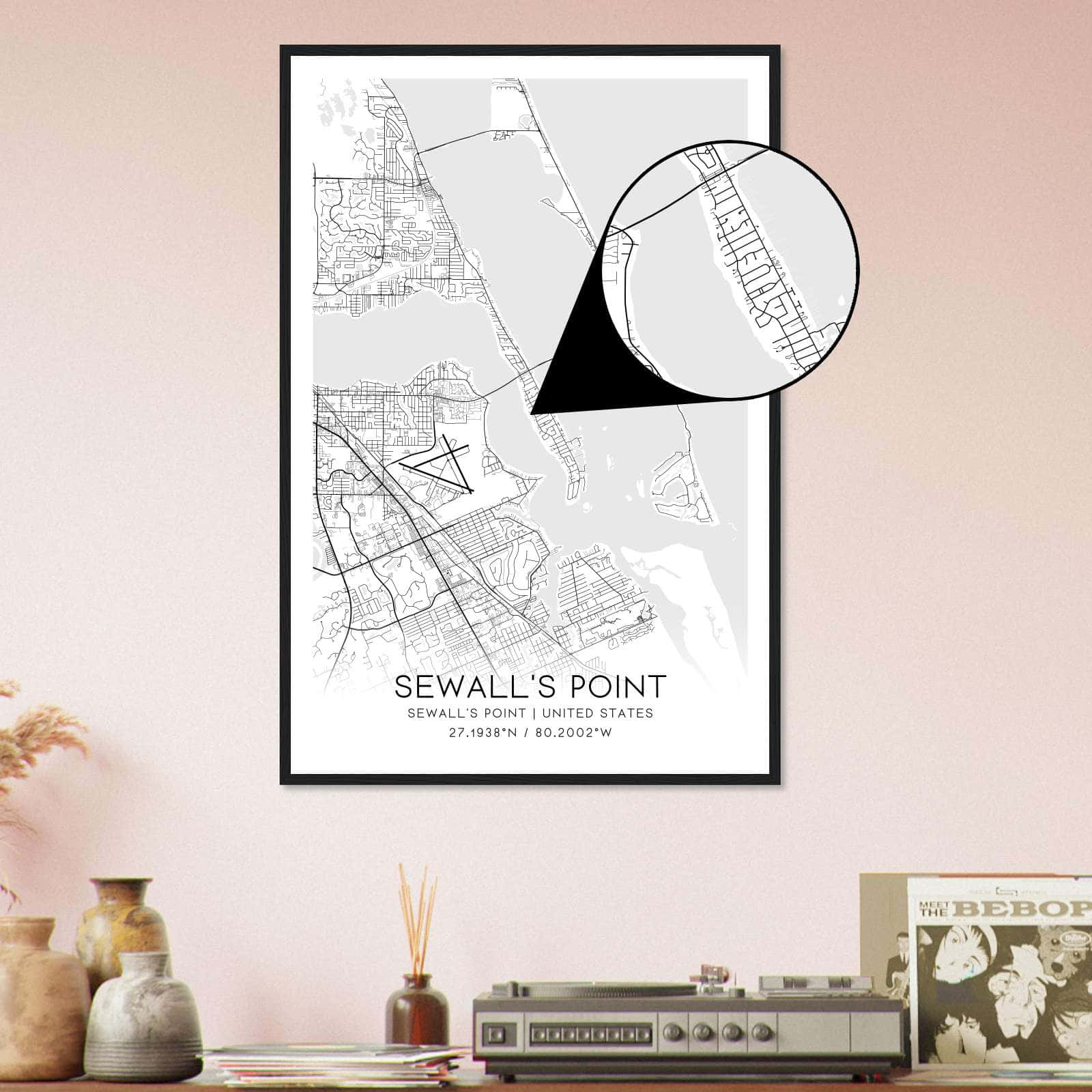 Deerfield Kansas Map Poster, Modern Home Decor Wall Art Print (Copy)