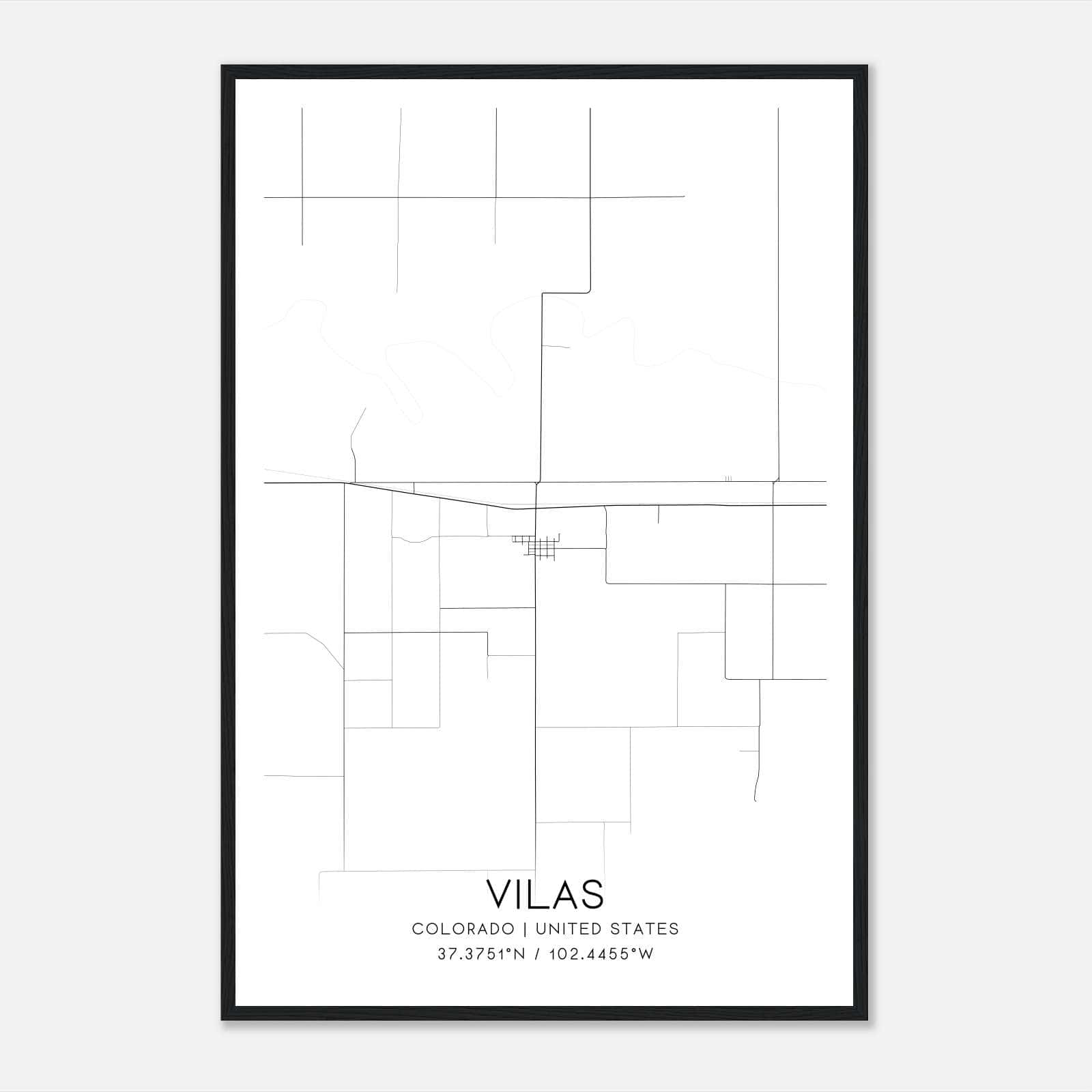 Vilas Colorado Map Poster, Modern Home Decor Wall Art Print Vilas Colorado Map Poster, Modern Home Decor Wall Art Print