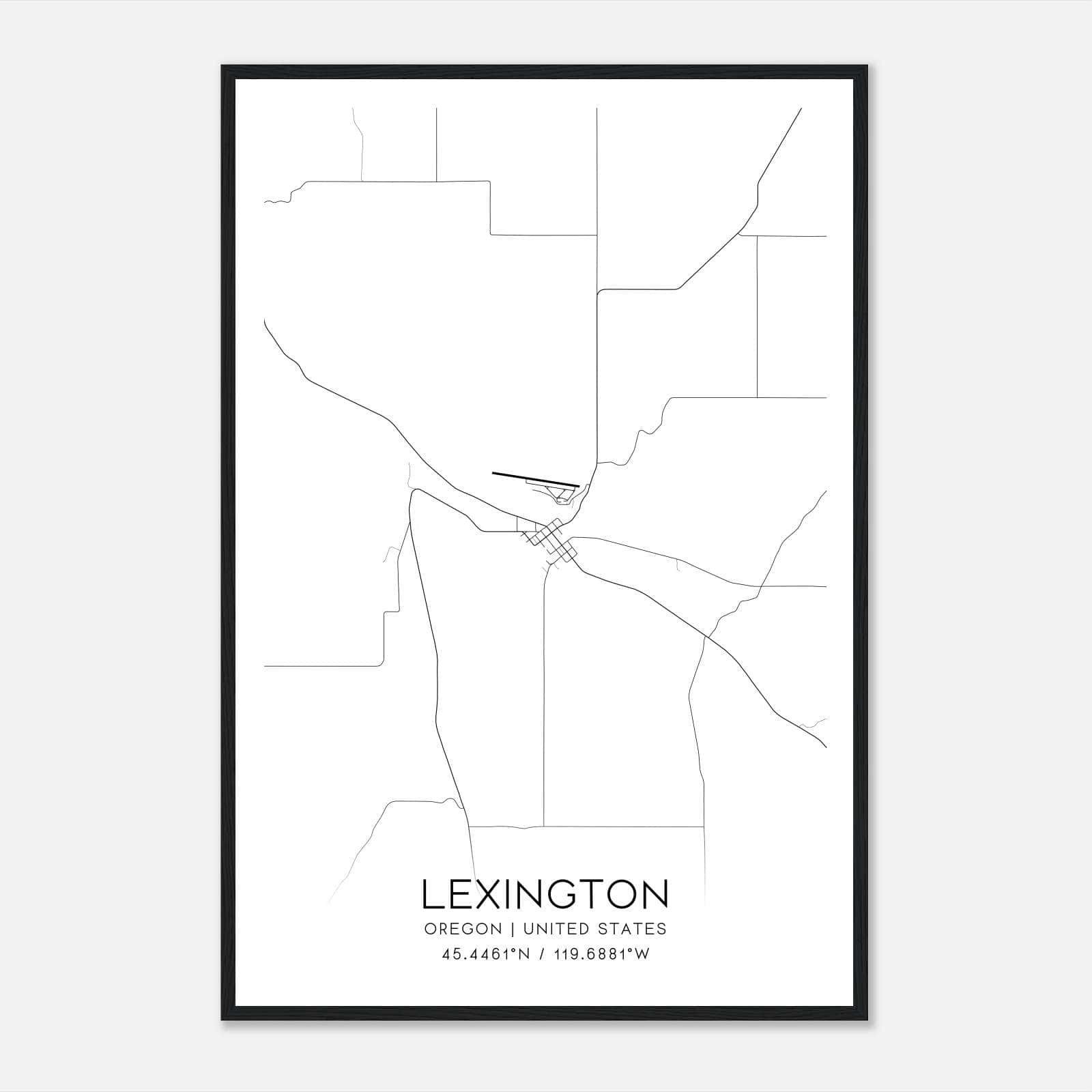 Lexington Oregon Map Poster, Modern Home Decor Wall Art Print Lexington Oregon Map Poster, Modern Home Decor Wall Art Print