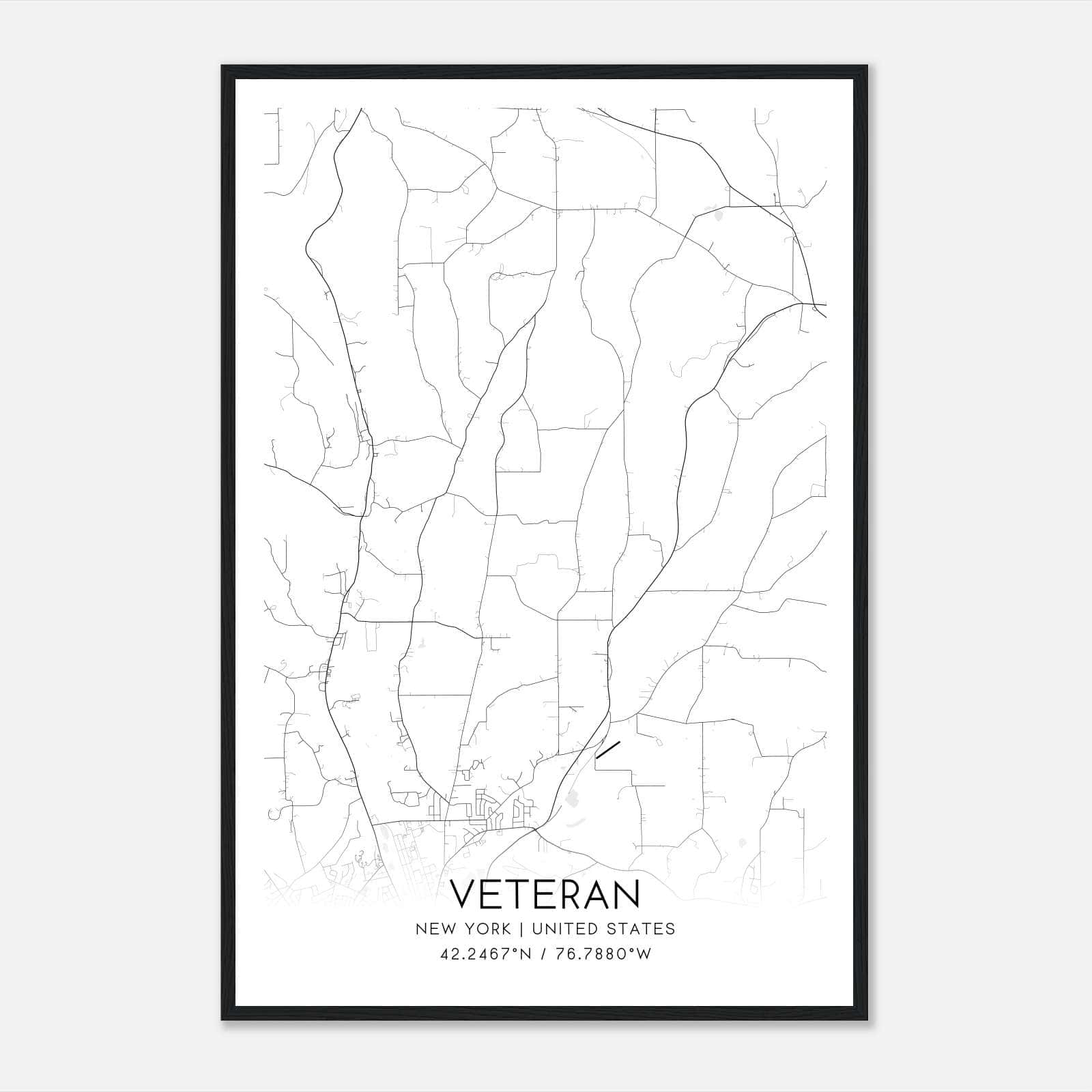 Veteran New York Map Poster, Modern Home Decor Wall Art Print Veteran New York Map Poster, Modern Home Decor Wall Art Print