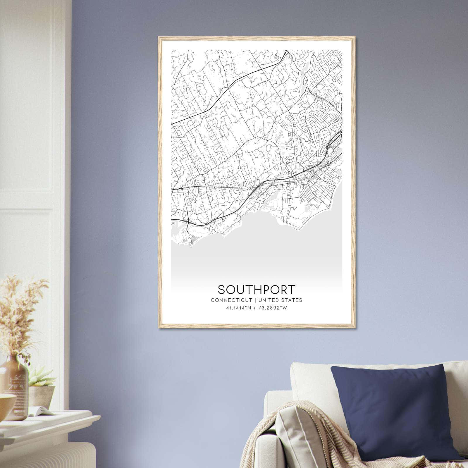 Deerfield Kansas Map Poster, Modern Home Decor Wall Art Print (Copy)