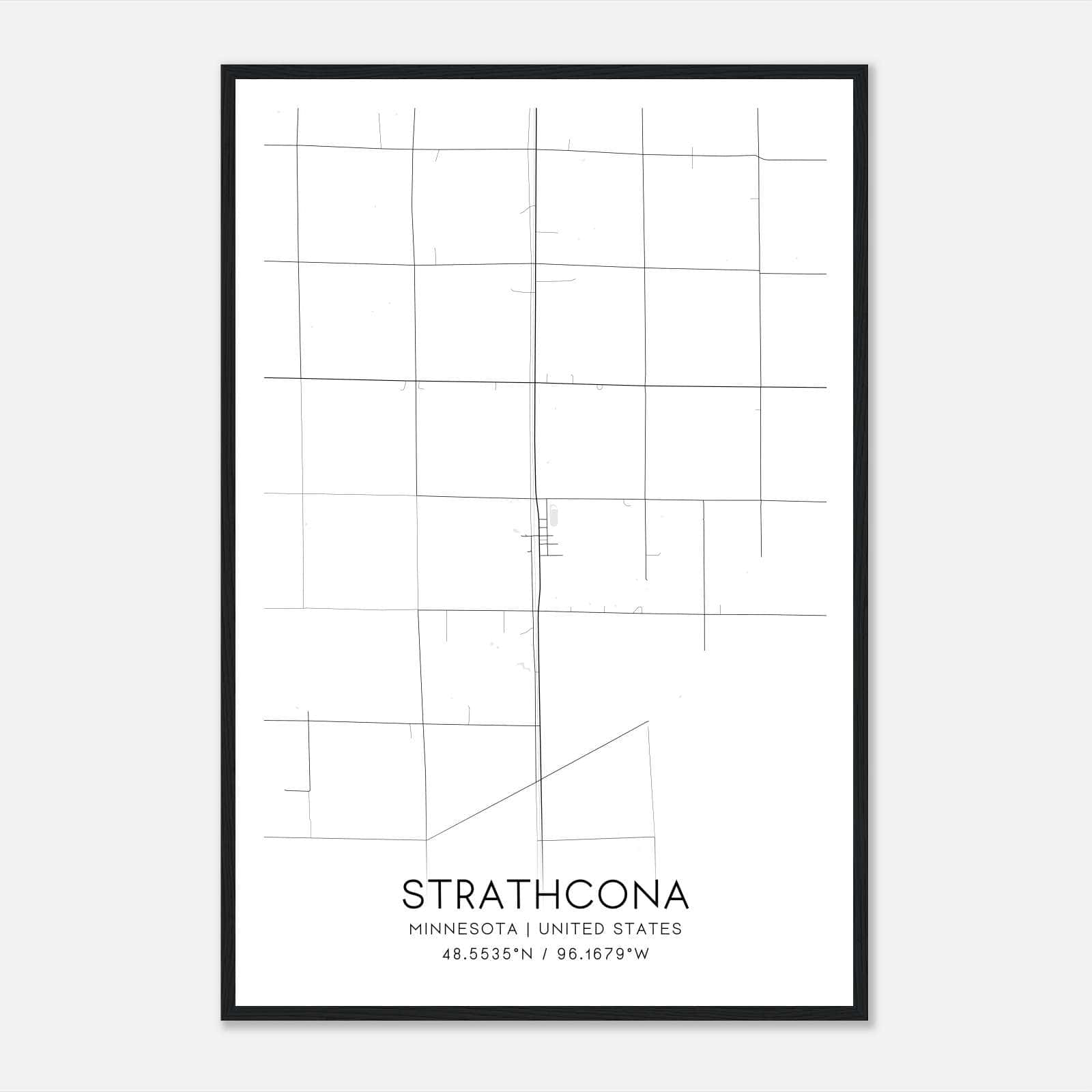 Strathcona Minnesota Map Poster, Modern Home Decor Wall Art Print Strathcona Minnesota Map Poster, Modern Home Decor Wall Art Print