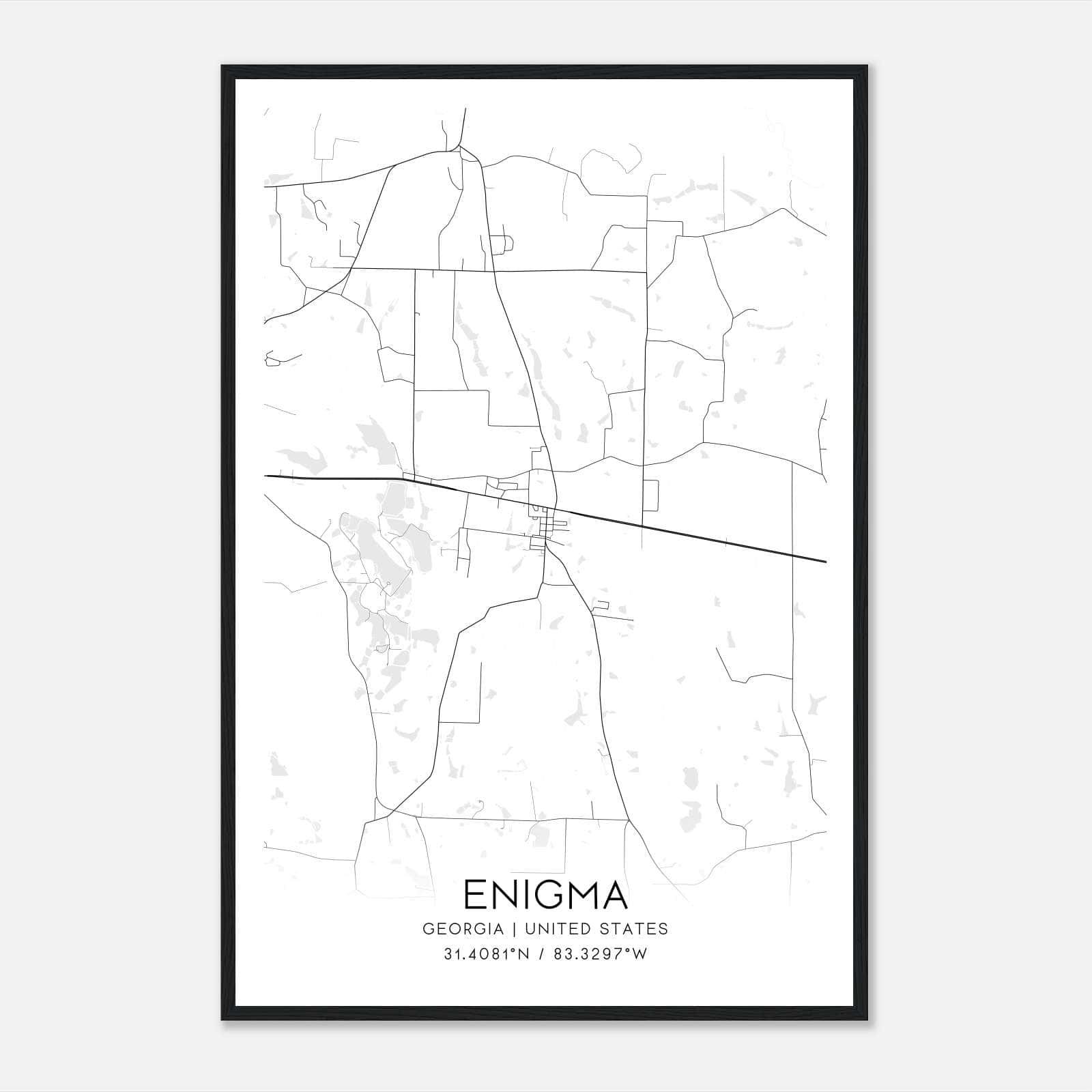 Enigma Georgia Map Poster, Modern Home Decor Wall Art Print Enigma Georgia Map Poster, Modern Home Decor Wall Art Print