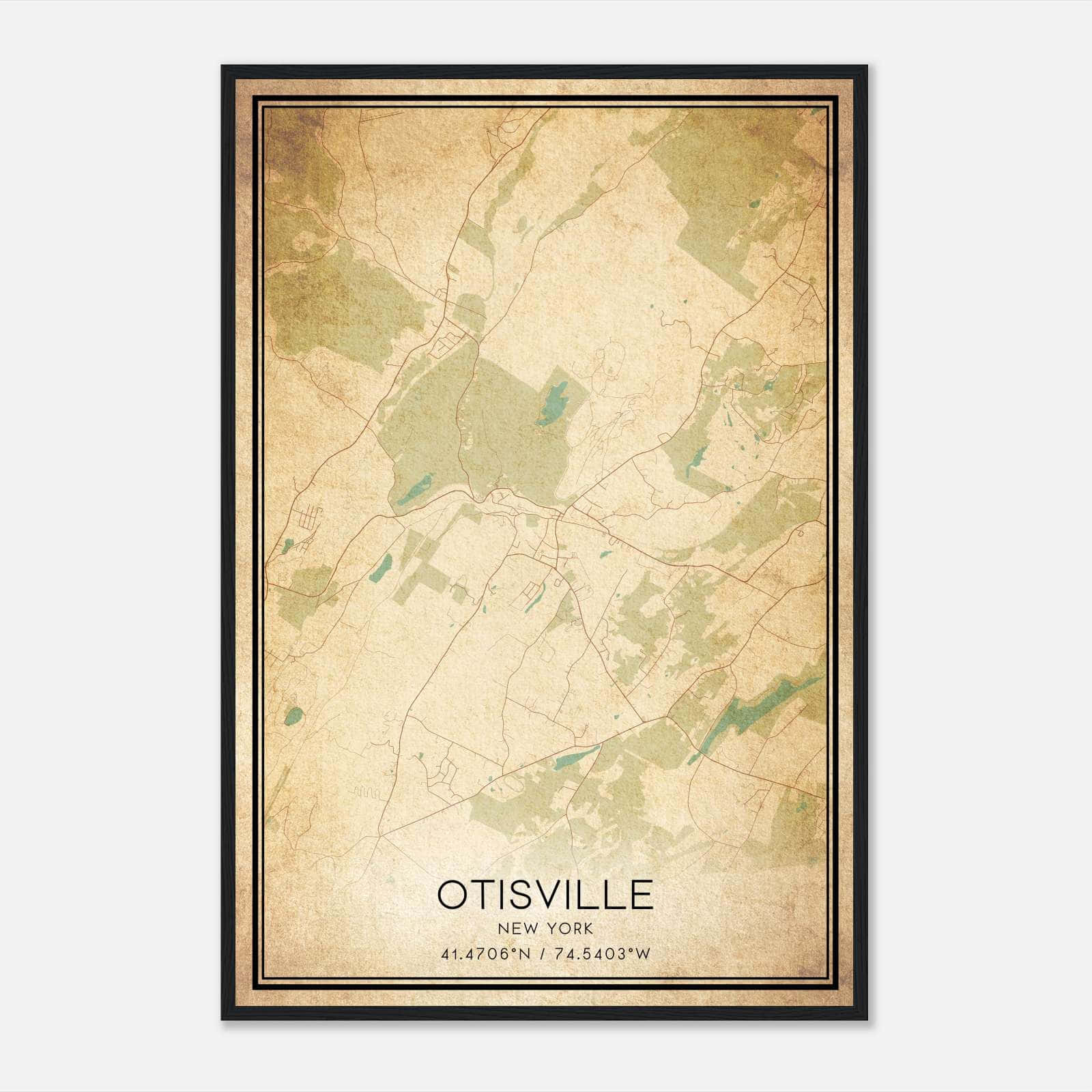 Vintage Otisville New York Map Poster, Otisville NY City Road Wall Art Print Vintage Otisville New York Map Poster, Otisville NY City Road Wall Art Print
