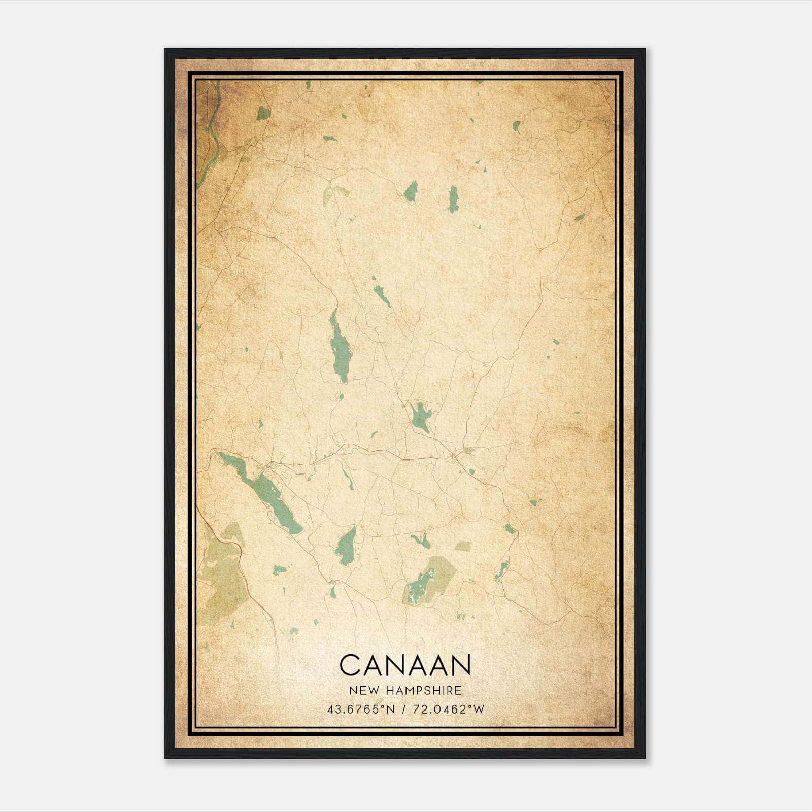 Vintage Canaan New Hampshire Map Poster, Canaan NH City Road Wall Art Print Vintage Canaan New Hampshire Map Poster, Canaan NH City Road Wall Art Print