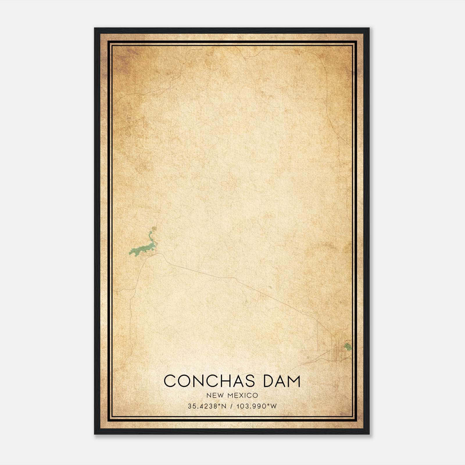 Vintage Conchas Dam New Mexico Map Poster, Conchas Dam NM City Road Wall Art Print Vintage Conchas Dam New Mexico Map Poster, Conchas Dam NM City Road Wall Art Print