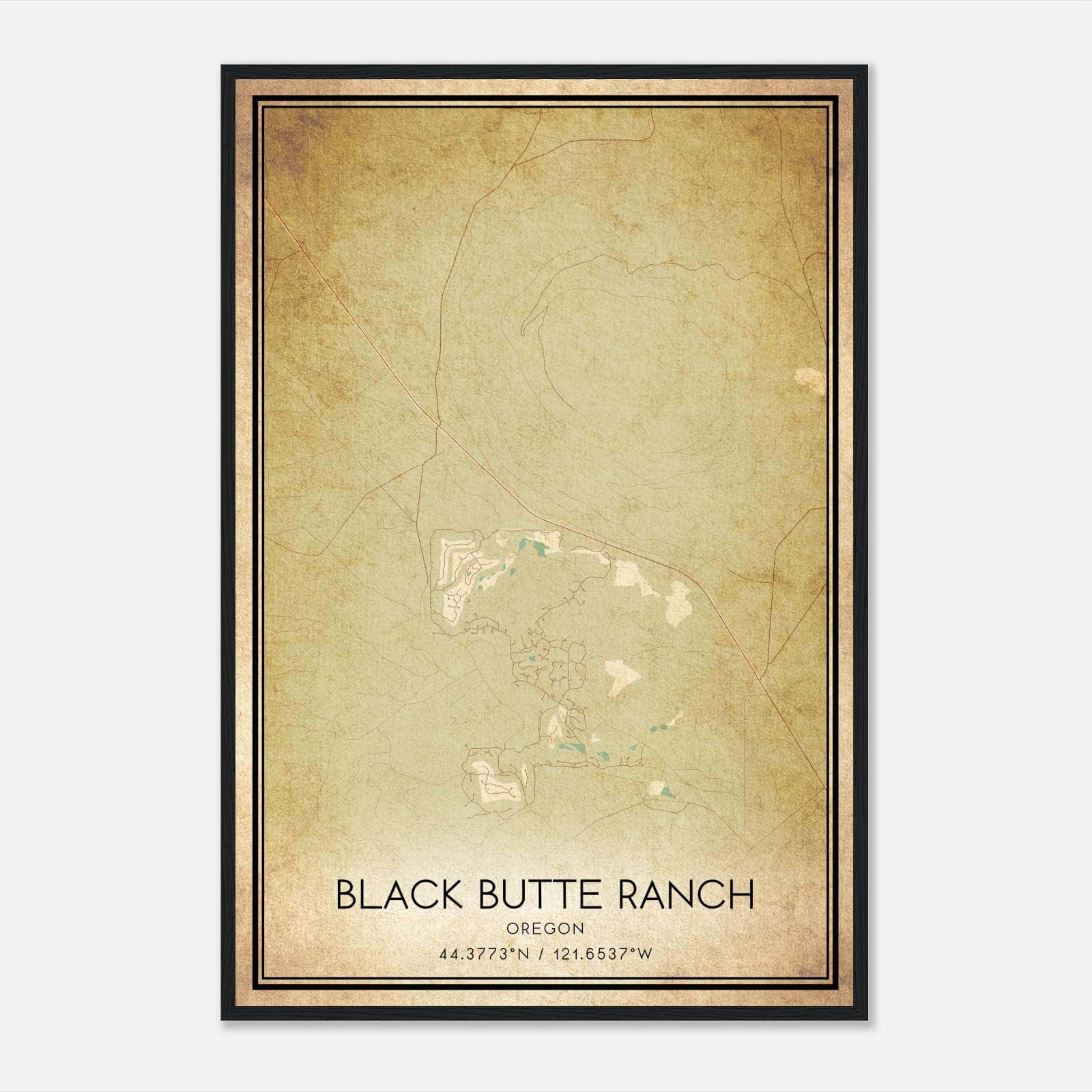 Vintage Black Butte Ranch Oregon Map Poster, Black Butte Ranch OR City Road Wall Art Print Vintage Black Butte Ranch Oregon Map Poster, Black Butte Ranch OR City Road Wall Art Print