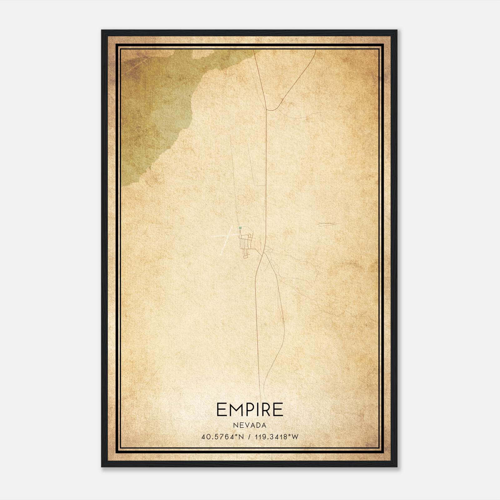 Vintage Empire Nevada Map Poster, Empire NV City Road Wall Art Print Vintage Empire Nevada Map Poster, Empire NV City Road Wall Art Print