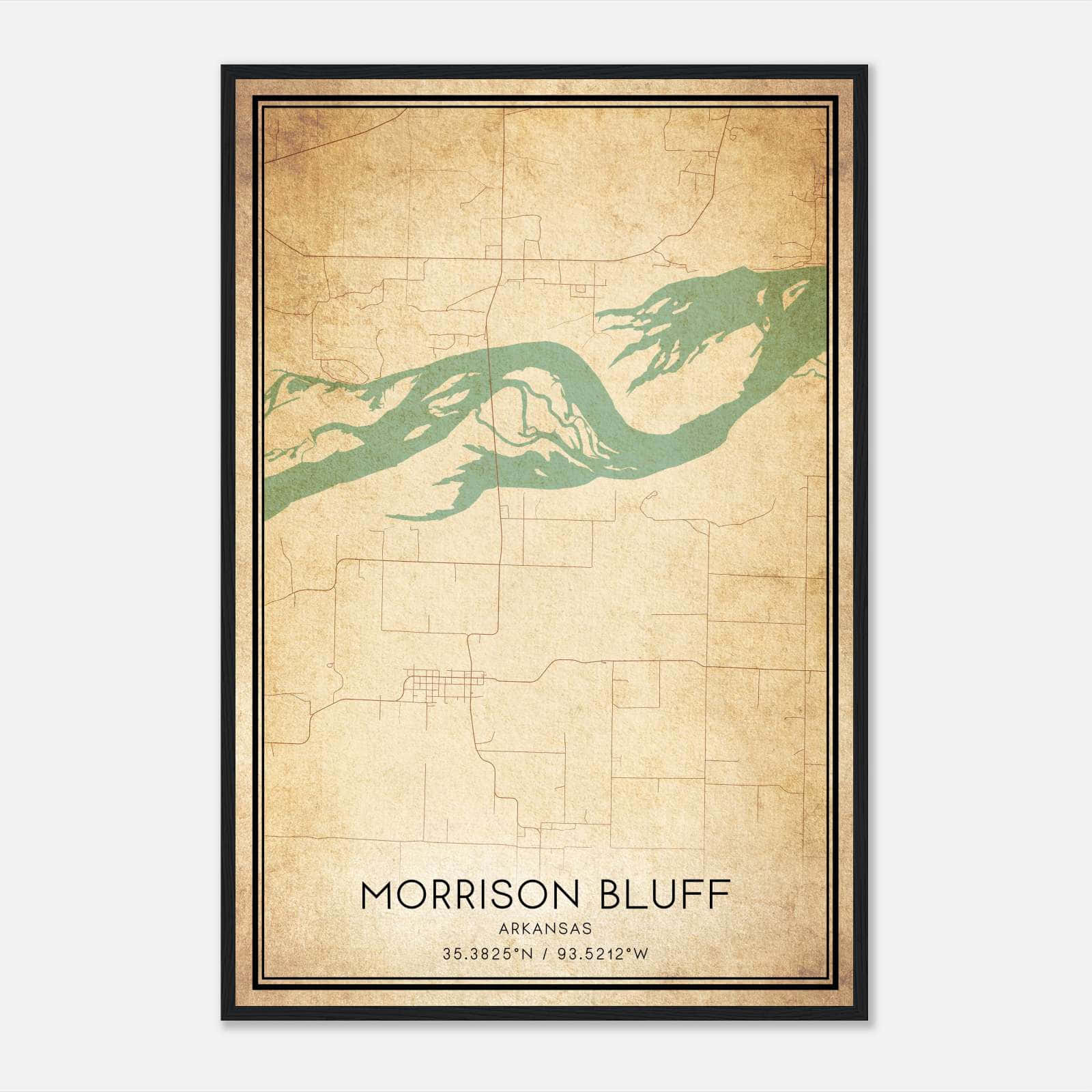 Vintage Morrison Bluff Arkansas Map Poster, Morrison Bluff AR City Road Wall Art Print Vintage Morrison Bluff Arkansas Map Poster, Morrison Bluff AR City Road Wall Art Print
