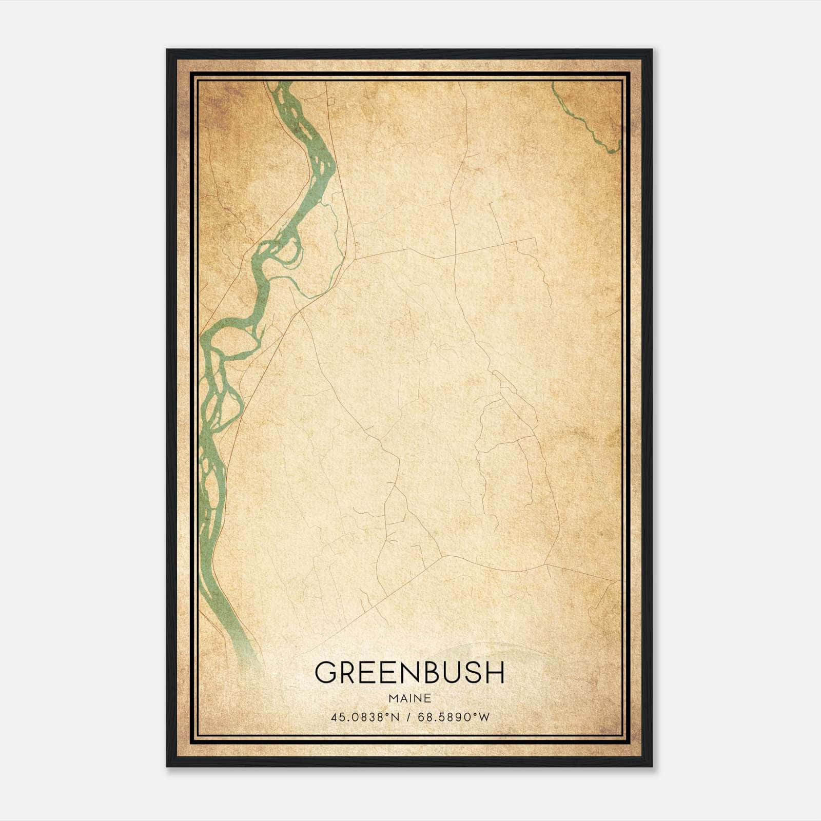 vintage-greenbush-maine-map-poster-greenbush-me-city-road-wall-art-print-custom-maps-posters