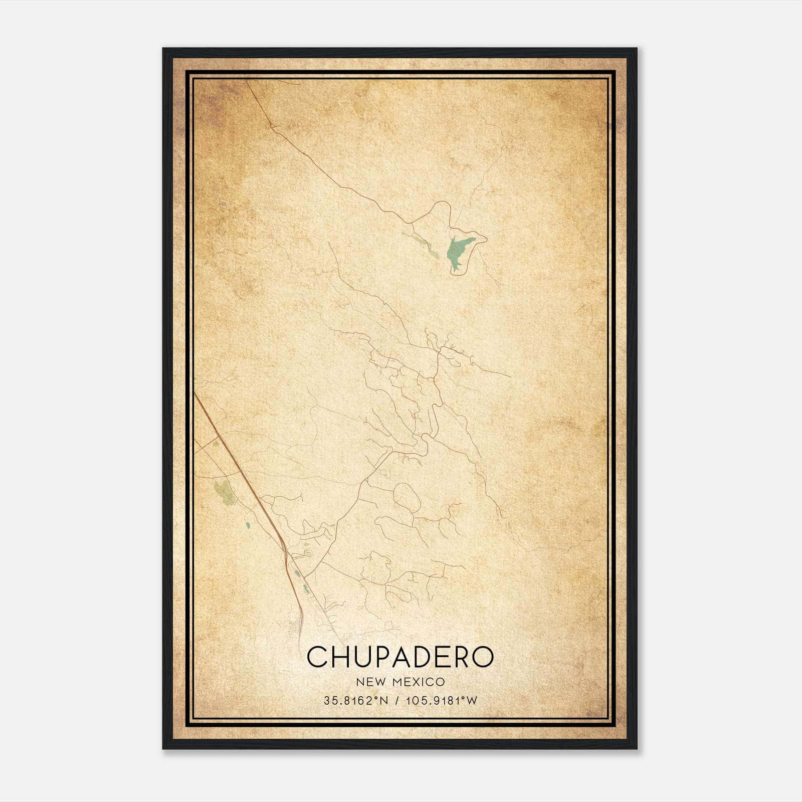 Vintage Chupadero New Mexico Map Poster, Chupadero NM City Road Wall Art Print Vintage Chupadero New Mexico Map Poster, Chupadero NM City Road Wall Art Print