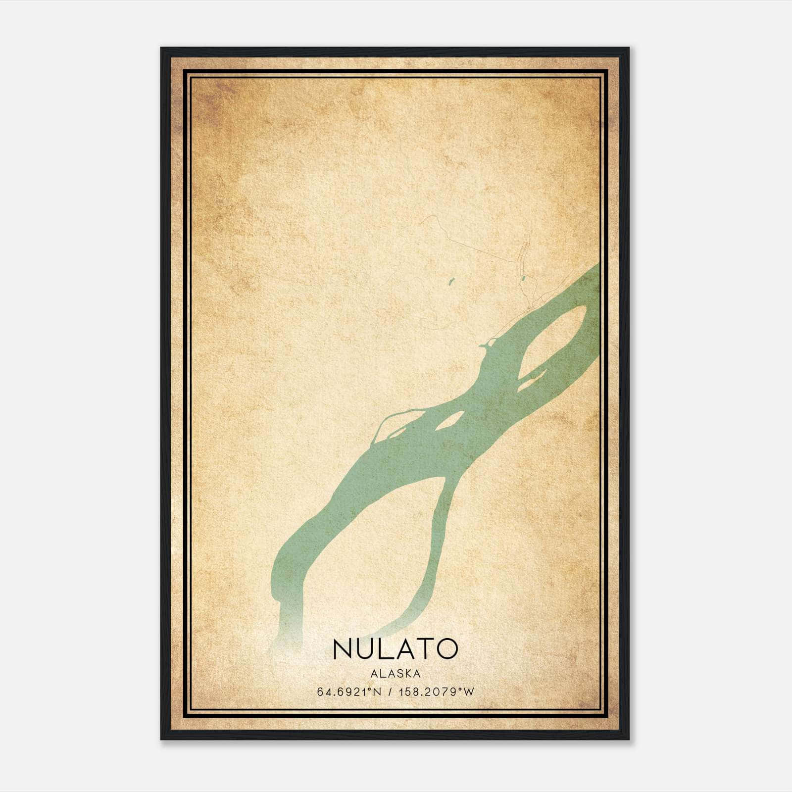 Vintage Nulato Alaska Map Poster, Nulato AK City Road Wall Art Print Vintage Nulato Alaska Map Poster, Nulato AK City Road Wall Art Print