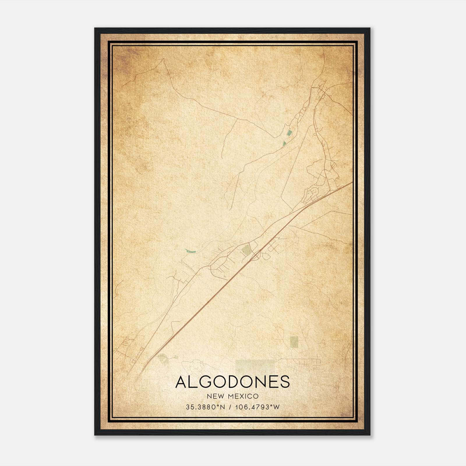Vintage Algodones New Mexico Map Poster, Algodones NM City Road Wall Art Print Vintage Algodones New Mexico Map Poster, Algodones NM City Road Wall Art Print