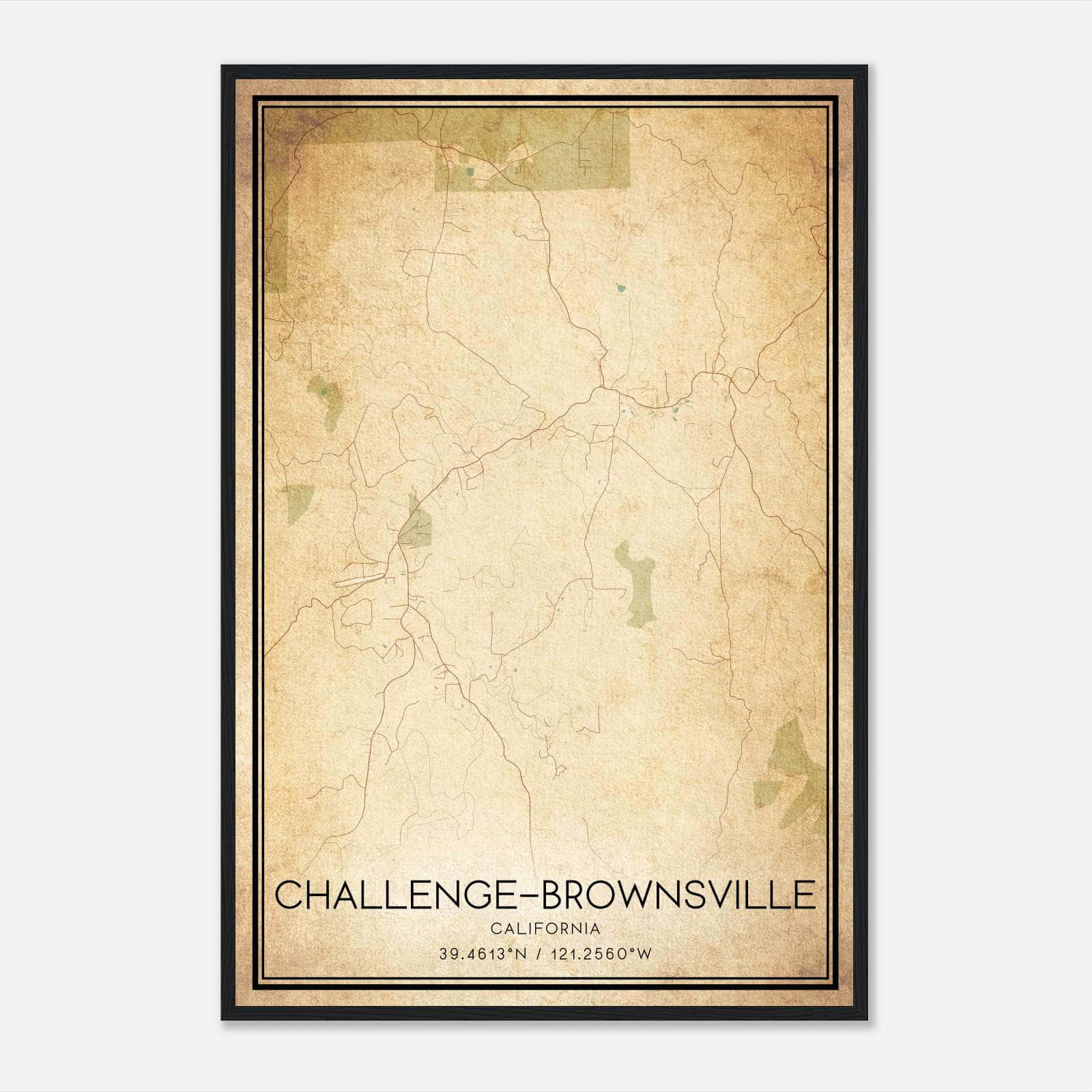 Vintage Challenge-Brownsville California Map Poster, Challenge-Brownsville CA City Road Wall Art Print Vintage Challenge-Brownsville California Map Poster, Challenge-Brownsville CA City Road Wall Art Print