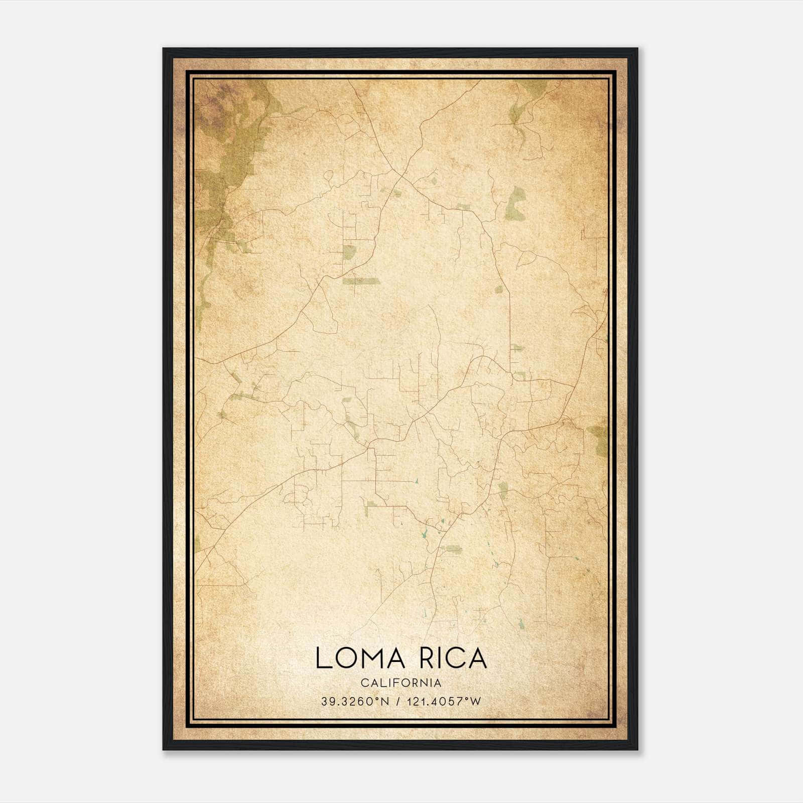 Vintage Loma Rica California Map Poster, Loma Rica CA City Road Wall Art Print Vintage Loma Rica California Map Poster, Loma Rica CA City Road Wall Art Print