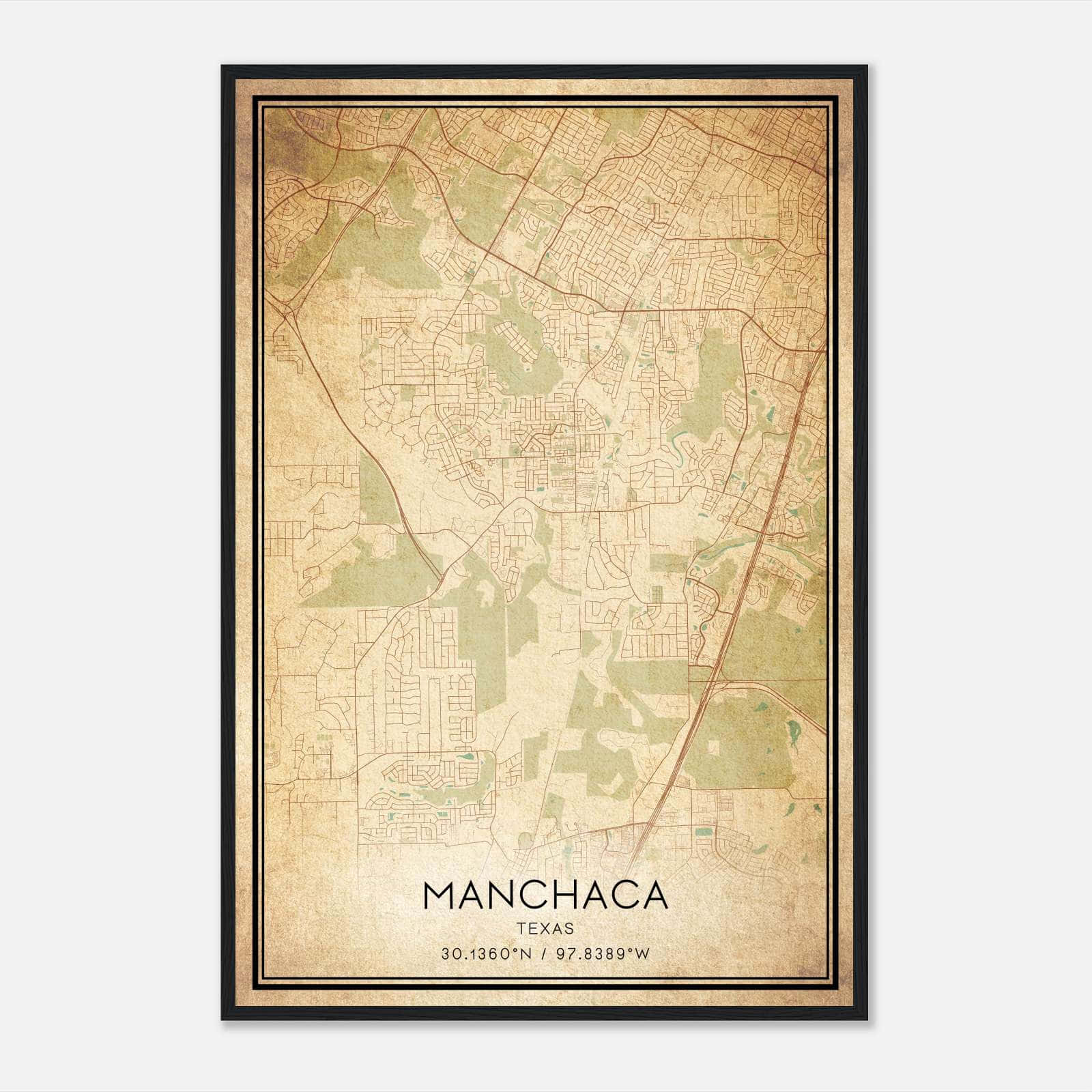 Vintage Manchaca Texas Map Poster, Manchaca TX City Road Wall Art Print Vintage Manchaca Texas Map Poster, Manchaca TX City Road Wall Art Print