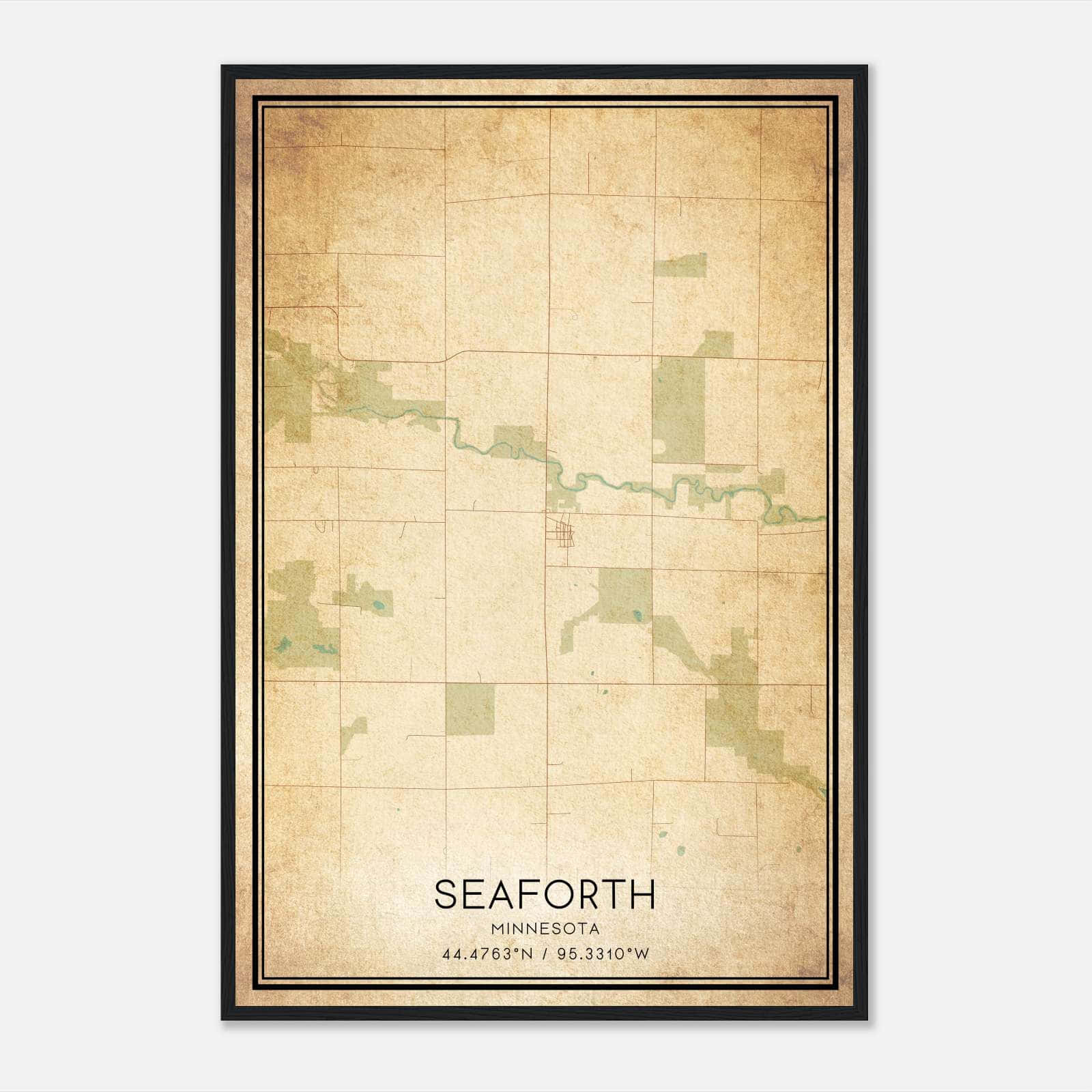Vintage Seaforth Minnesota Map Poster, Seaforth MN City Road Wall Art Print Vintage Seaforth Minnesota Map Poster, Seaforth MN City Road Wall Art Print