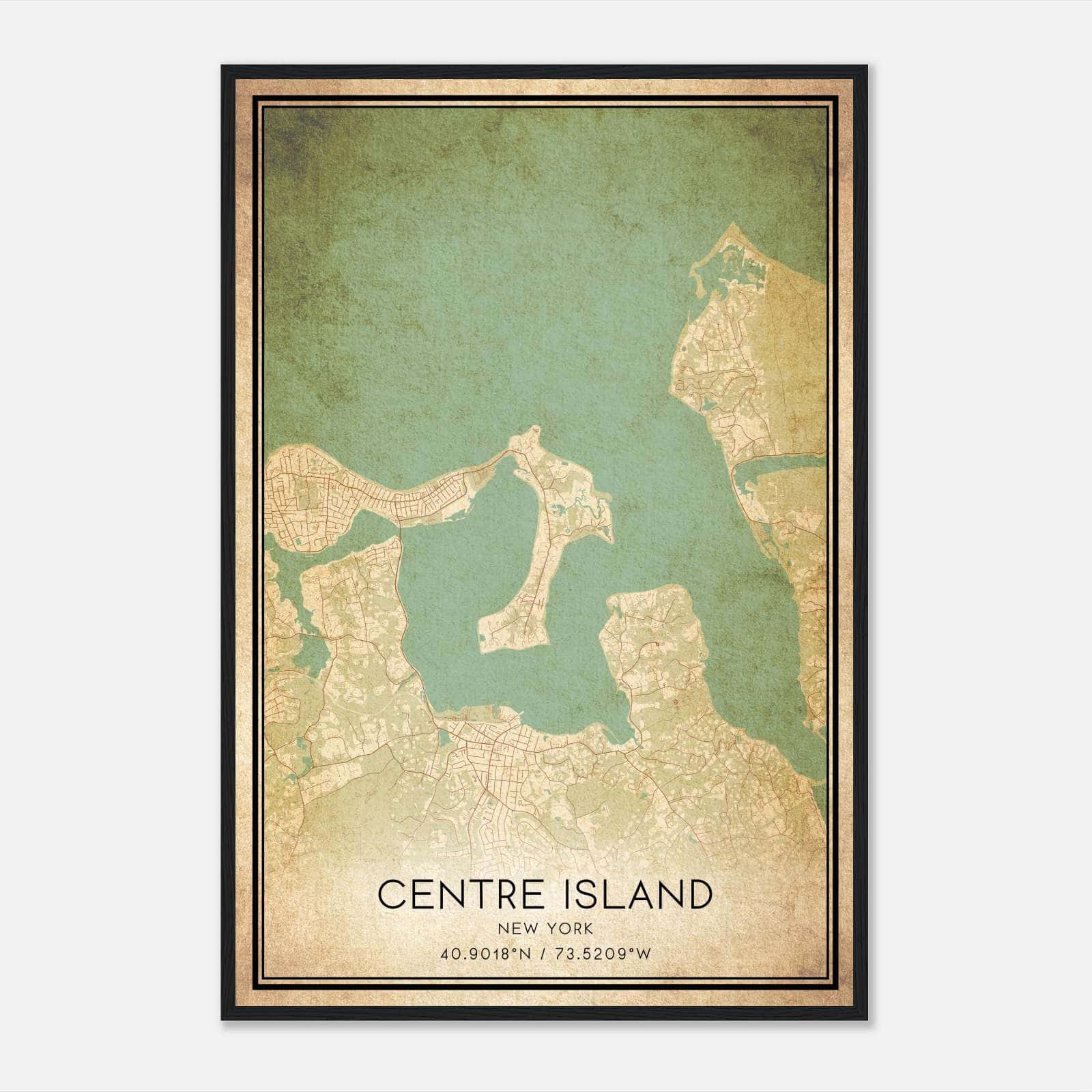 Vintage Centre Island New York Map Poster, Centre Island NY City Road Wall Art Print Vintage Centre Island New York Map Poster, Centre Island NY City Road Wall Art Print