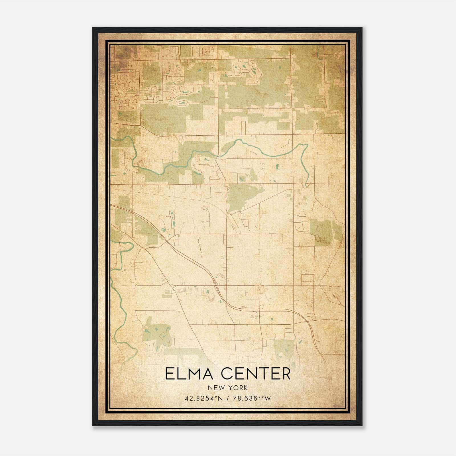 Vintage Elma Center New York Map Poster, Elma Center NY City Road Wall Art Print Vintage Elma Center New York Map Poster, Elma Center NY City Road Wall Art Print