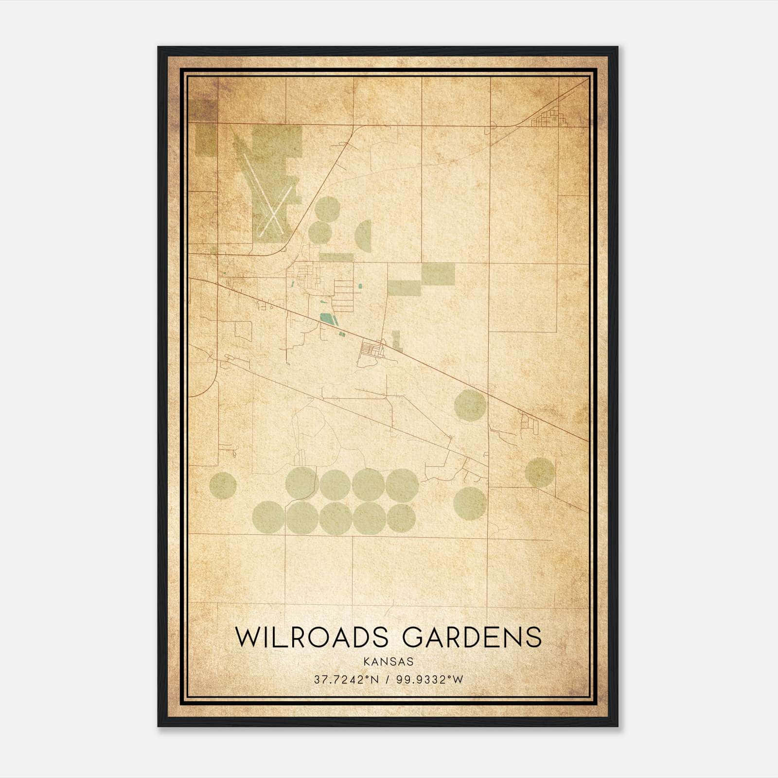 Vintage Wilroads Gardens Kansas Map Poster, Wilroads Gardens KS City Road Wall Art Print Vintage Wilroads Gardens Kansas Map Poster, Wilroads Gardens KS City Road Wall Art Print