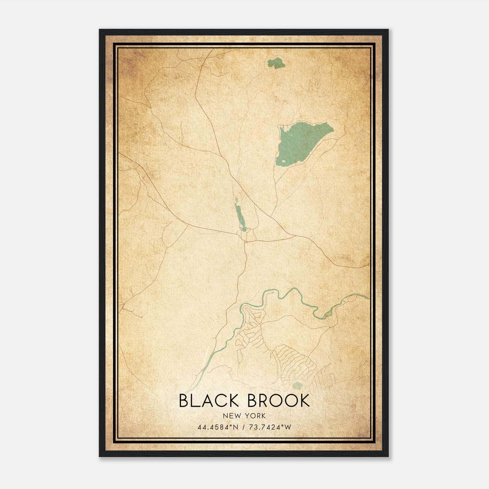 Vintage Black Brook New York Map Poster, Black Brook NY City Road Wall Art Print Vintage Black Brook New York Map Poster, Black Brook NY City Road Wall Art Print