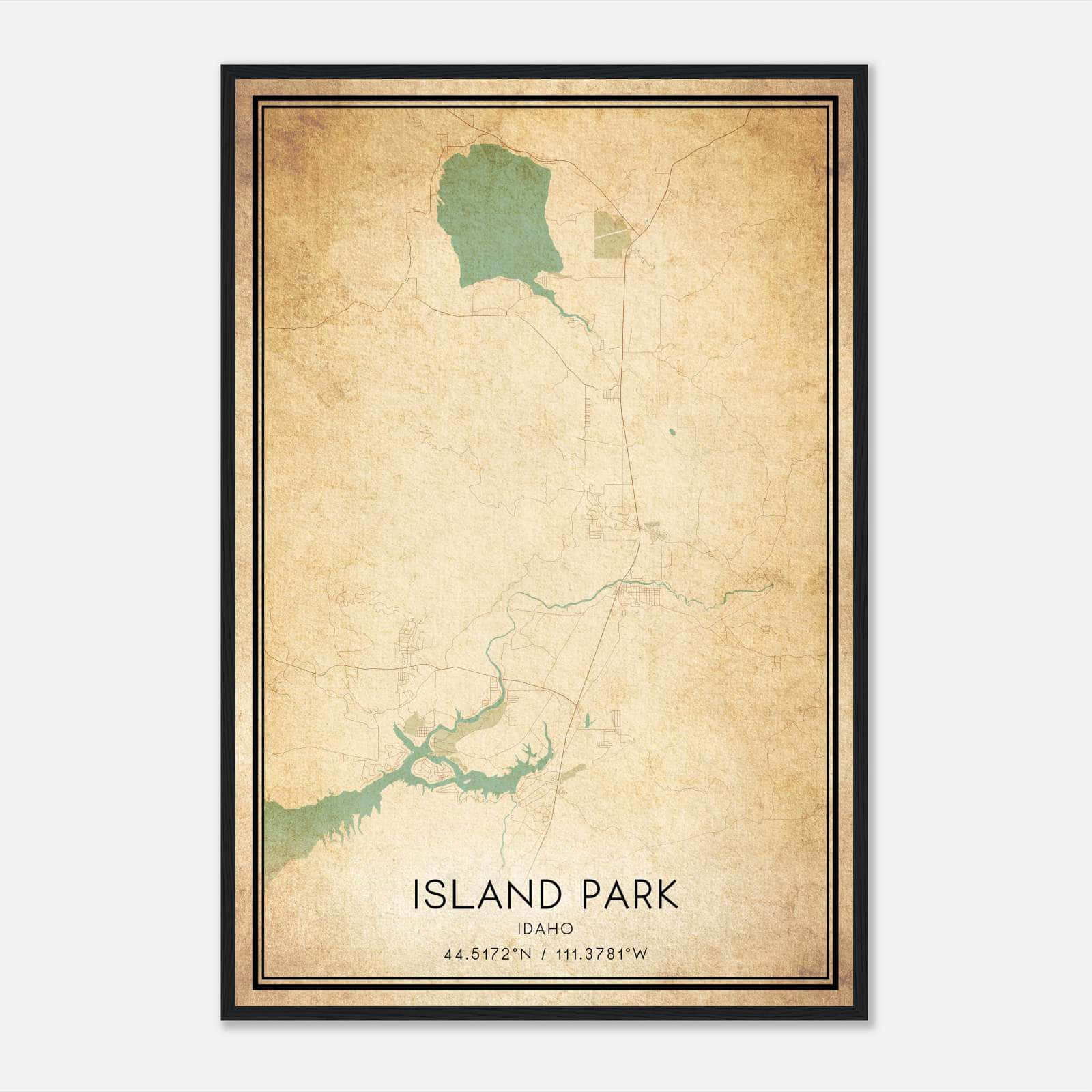 Vintage Island Park Idaho Map Poster, Island Park ID City Road Wall Art Print Vintage Island Park Idaho Map Poster, Island Park ID City Road Wall Art Print