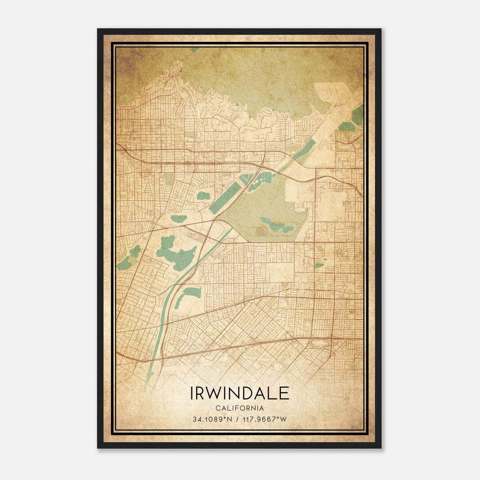 Vintage Irwindale California Map - 58a093c0a92651a3f422432b4aeed6c2