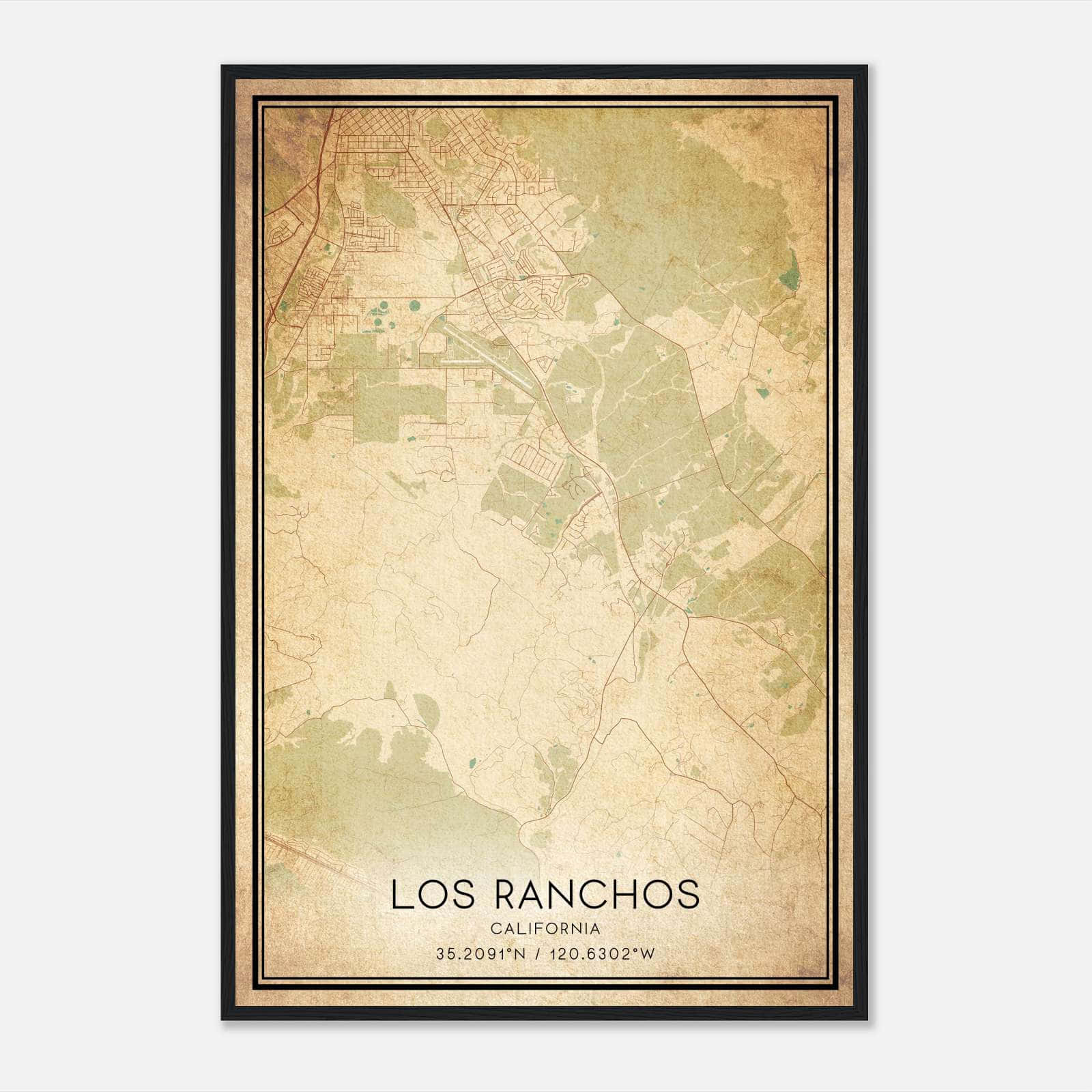 Vintage Los Ranchos California Map Poster, Los Ranchos CA City Road Wall Art Print Vintage Los Ranchos California Map Poster, Los Ranchos CA City Road Wall Art Print