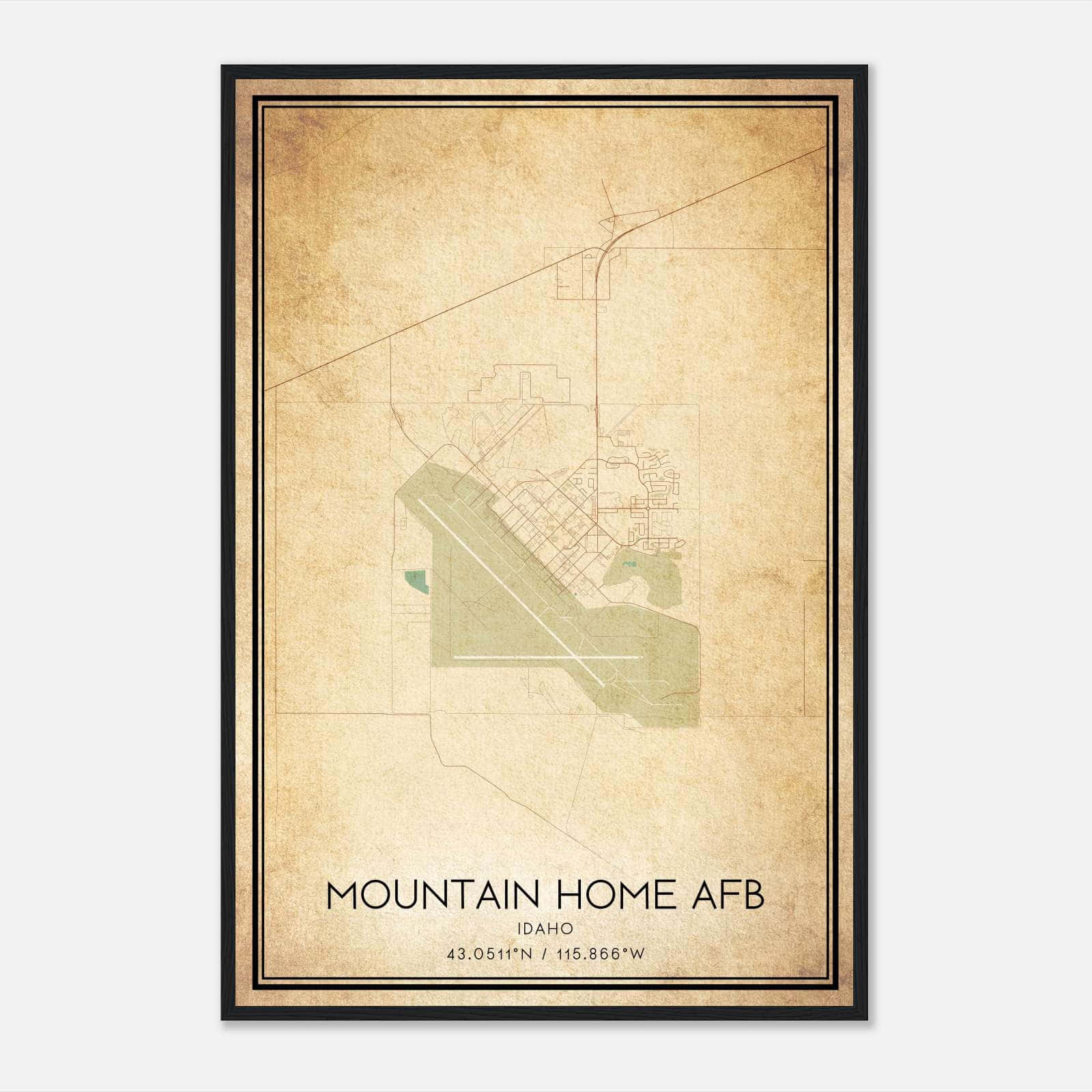 Vintage Mountain Home Afb Idaho Map Poster, Mountain Home Afb ID City Road Wall Art Print Vintage Mountain Home Afb Idaho Map Poster, Mountain Home Afb ID City Road Wall Art Print